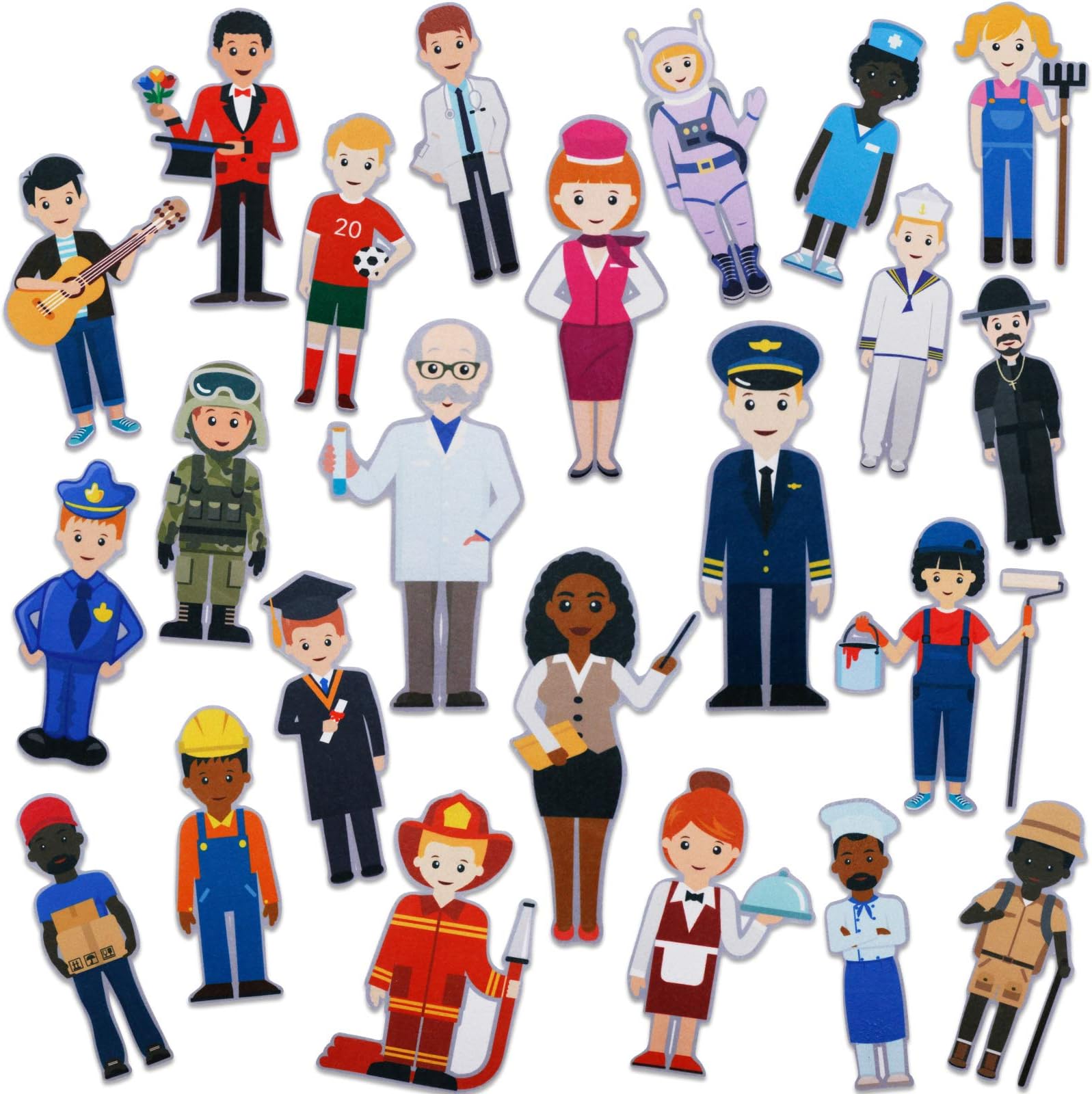 Preschool Career Dress-Up Toys Flannel Board Stories for Kids Precut Felt Figures Sets for Toddlers Early Learning Storytelling Activity Kits