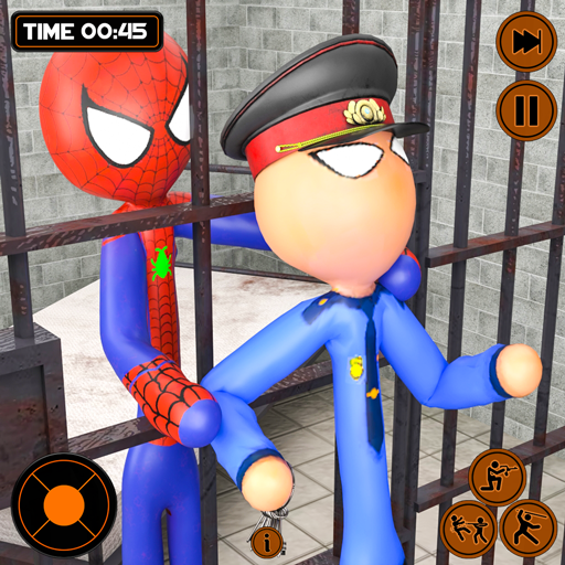 Stickman Held Gefängnis Flucht aus dem Gefängnis Mission – Jail Break Kampf 3D Open World Spider Survival Kriminelle Kriegsspiel