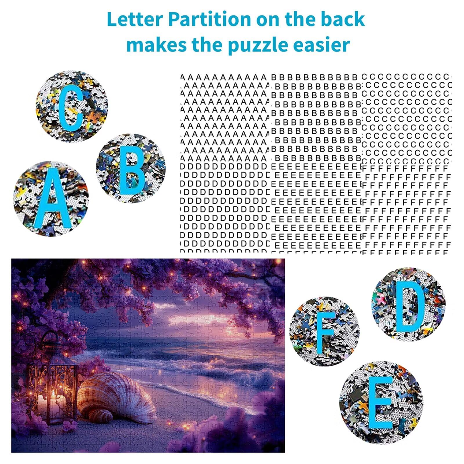 Puzzle 4000 elementów plaża puzzle dla dorosłych muszla 141 x 87 cm unikalne rzemiosło klasyczne drewniane układanka 3D do rodzinnych gier biznesowych, układanka do samodzielnego wykonania nawet do