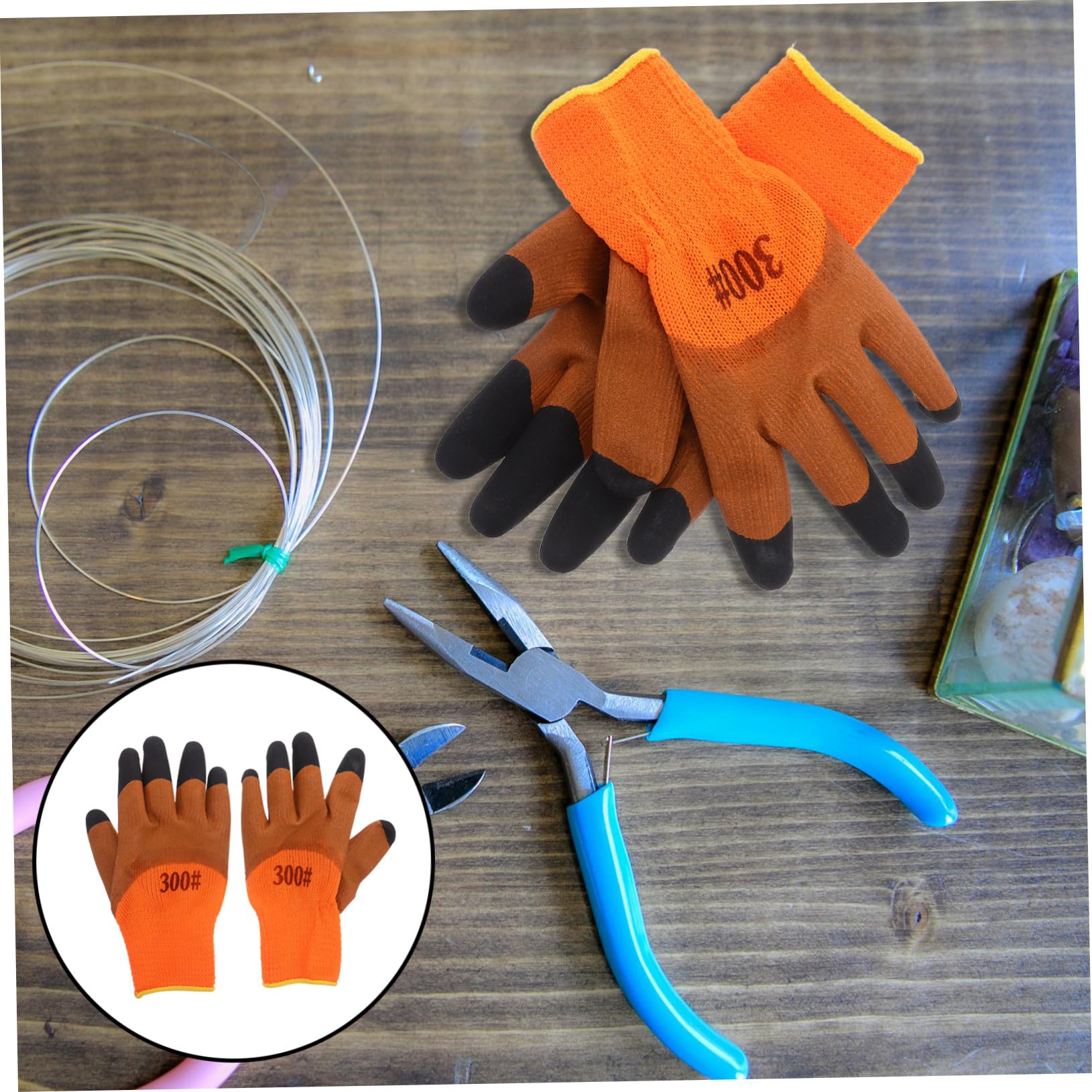 Cabilock 10 Paires de protection du travail chaud de travail par temps froid Orange