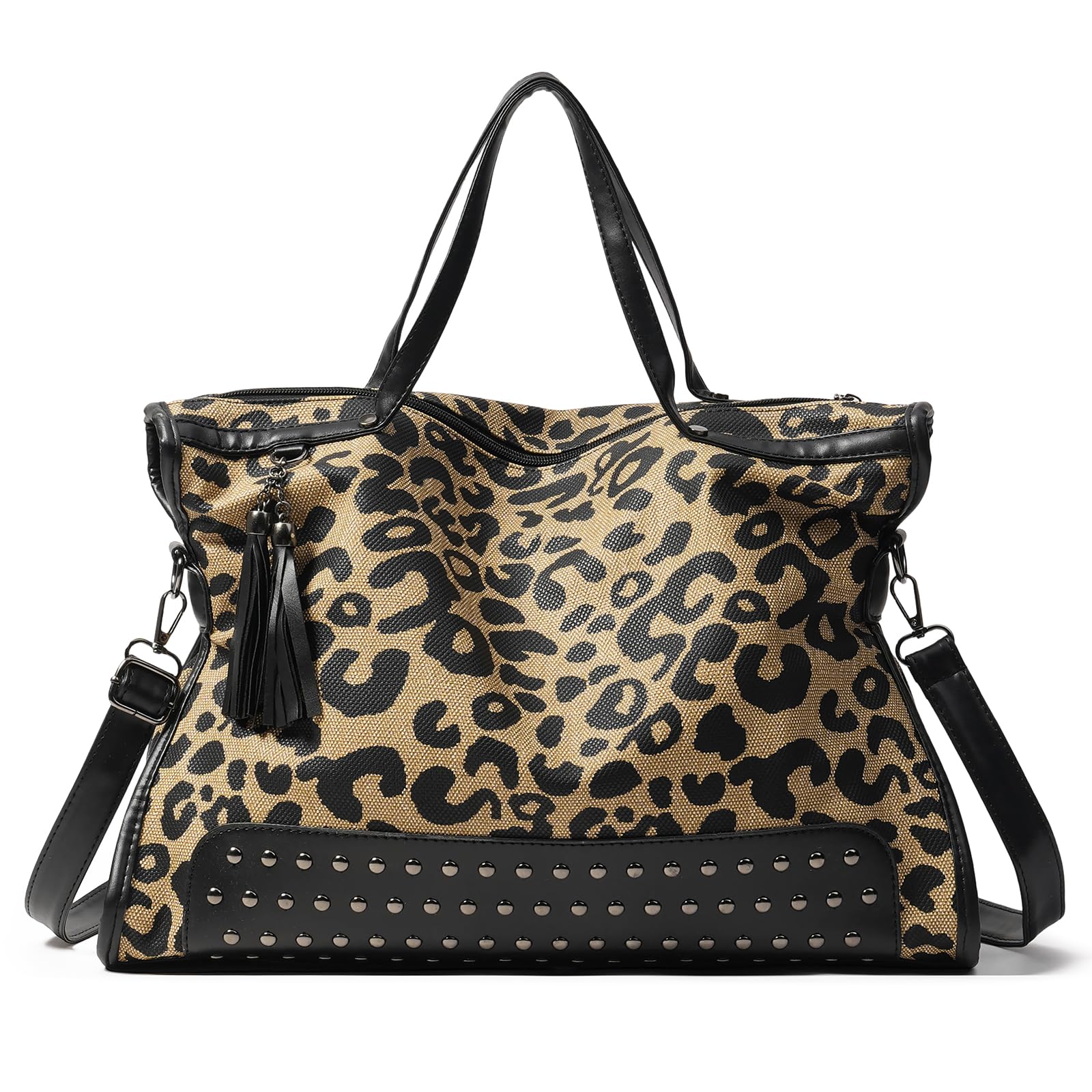 GAEKEAO Borsa Tracolla Donna Grande, Tote Motivo Leopardo Grande Capacità, Spallaccio Regolabile, Tote Bag Elegante Versatile Per Lavoro