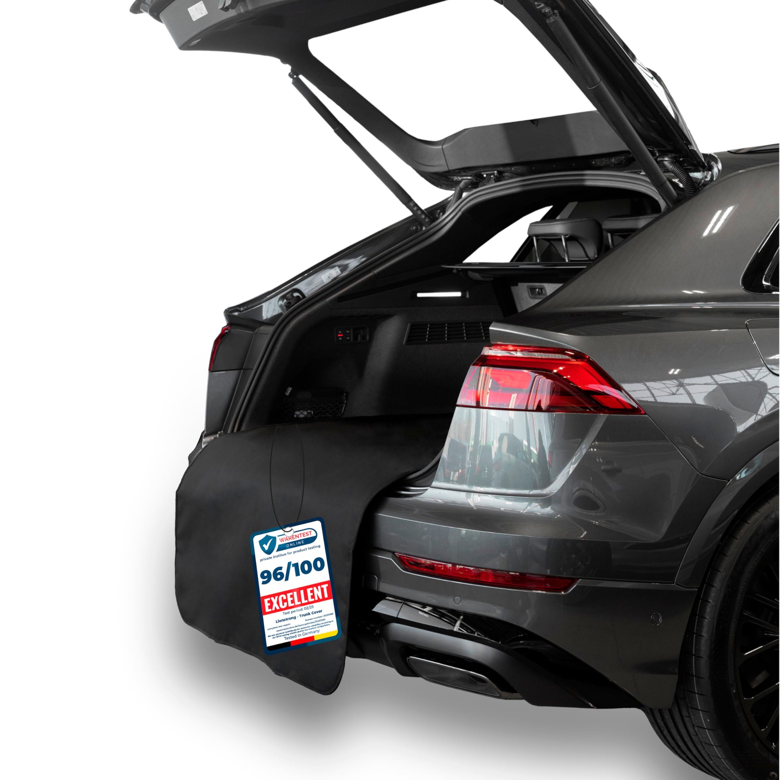 LIONSTRONG Protector de Umbral Maletero [Acolchado e Impermeable] – Alfombrilla de Protección Universal para Coches Compactos a SUV – Protección Maletero Perros – Resistente Arañazos