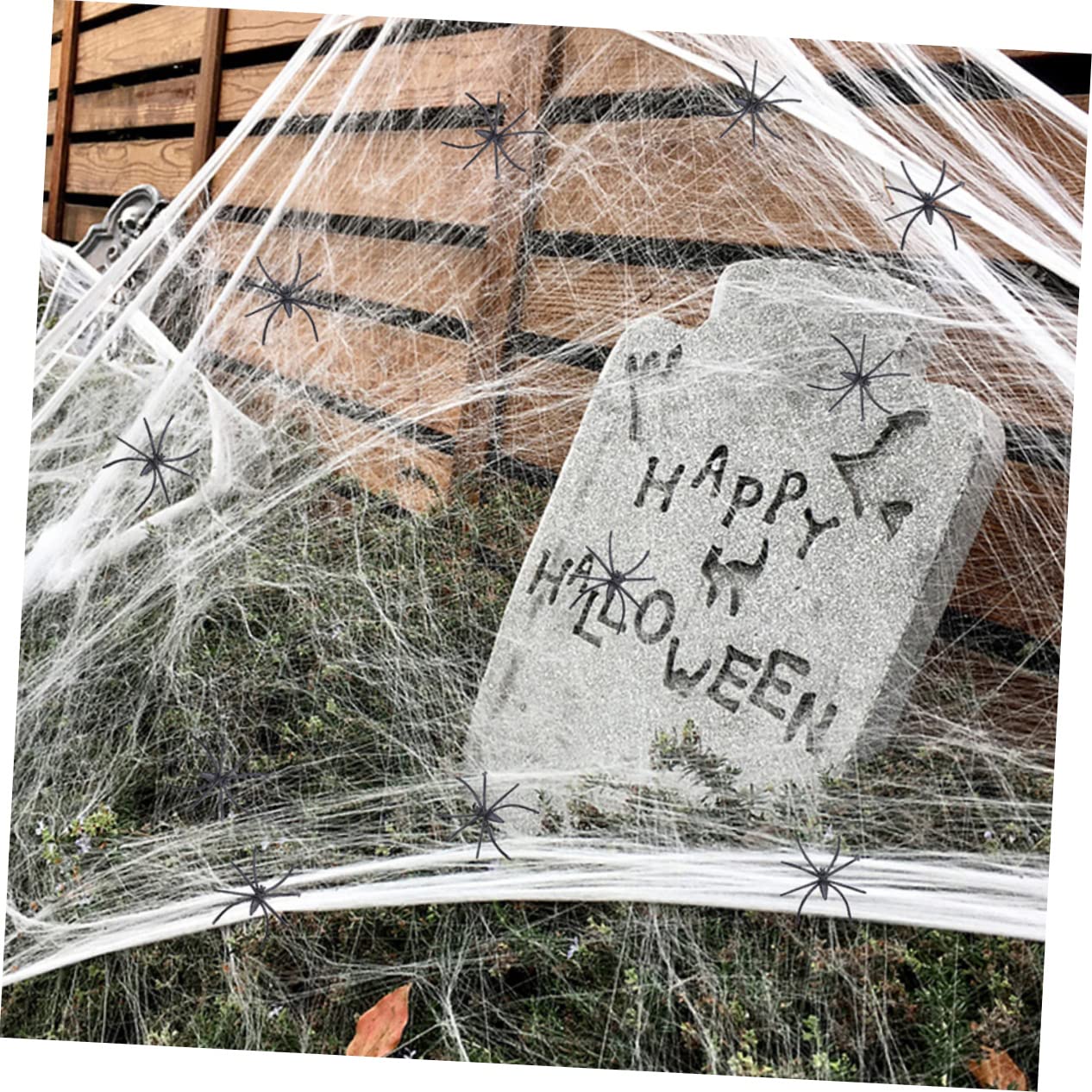 Set di Decorazioni per Halloween Ragnatele Finte E Ragni Finti per Feste E Case Stregate Puntelli per Soffitto E Finestra