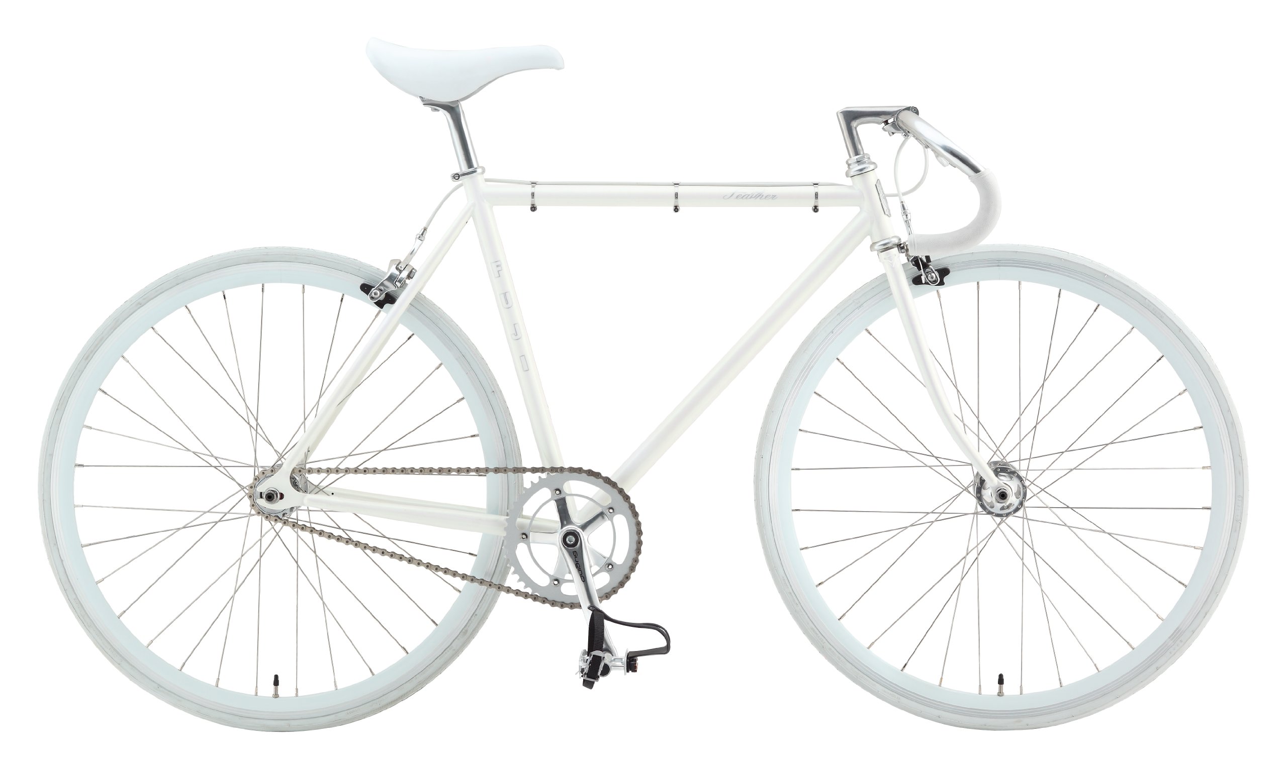 [名古屋市内近郊お引き取り限定]FUJI Feather ロードバイク ホワイト 高額買取実施中!!】Fuji ピストバイク FEATHER フェザー サイズL