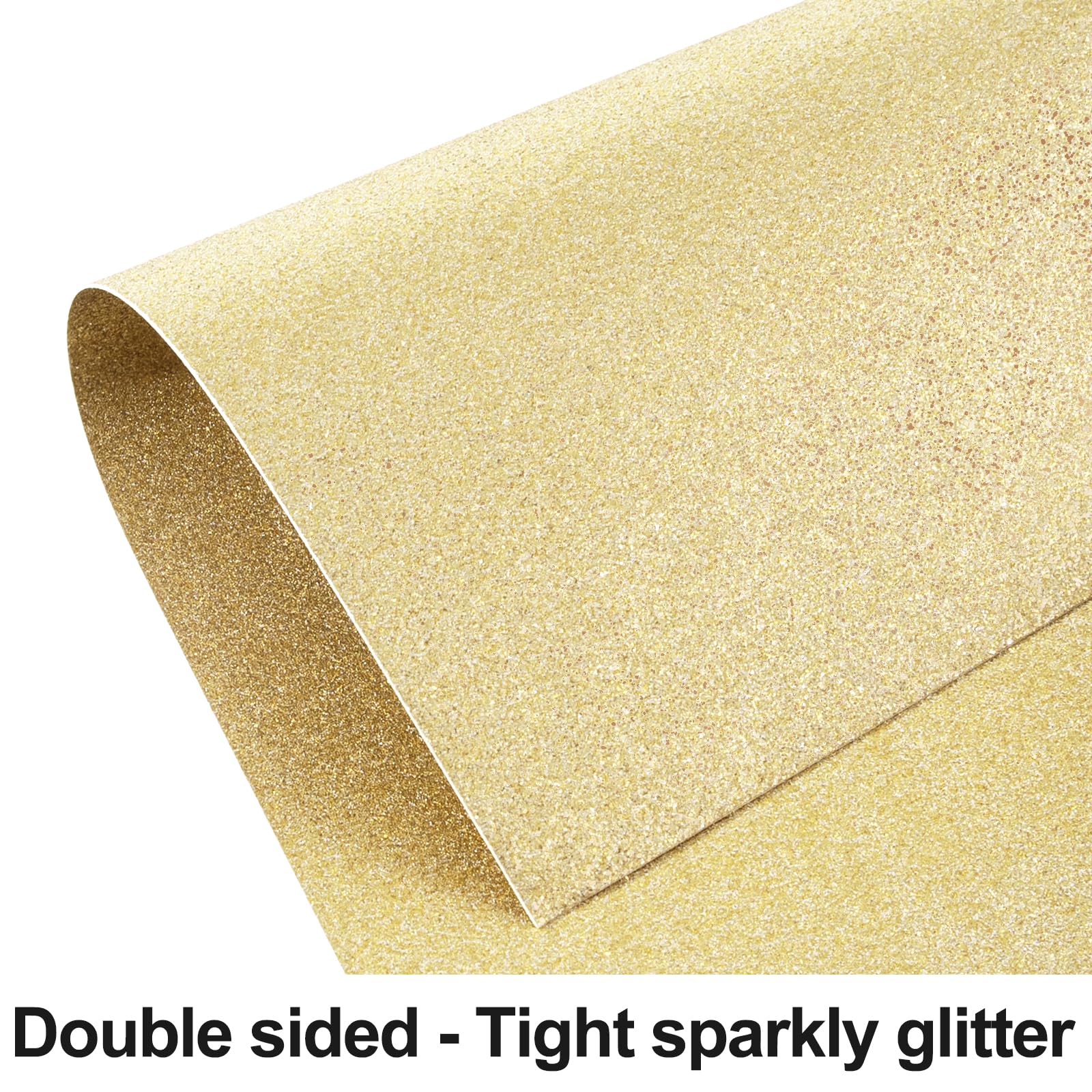 Snapklik.com : Gold Glitter Cardstock 8.5x11 Double-Sided 24 Sheets
