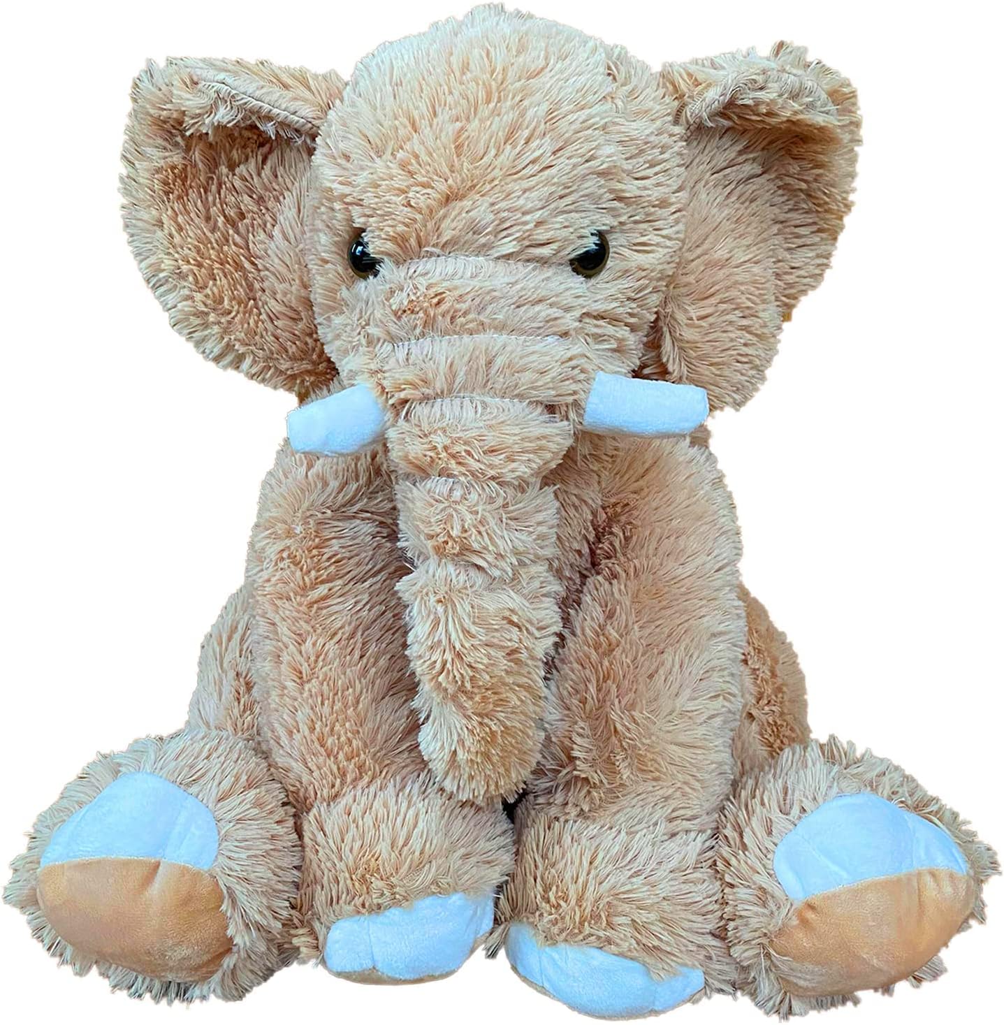 Jungle Joy | Big Size Elephant Stuff Toy (Brown), 40 cm Height, Soft Toys for Babies, Kids, Girls,