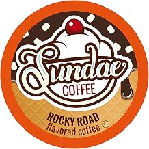 Sundae Ice Cream Flavored Coffee Pods, Compatible with 2.0 Keurig K-Cup Brewer, Rocky Road 48 Count