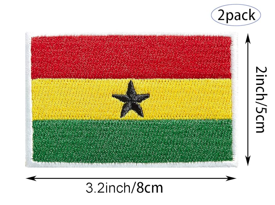 Amazon.co.jp: stidsds ガーナ国旗パッチ ガーナ旗 刺繍パッチ