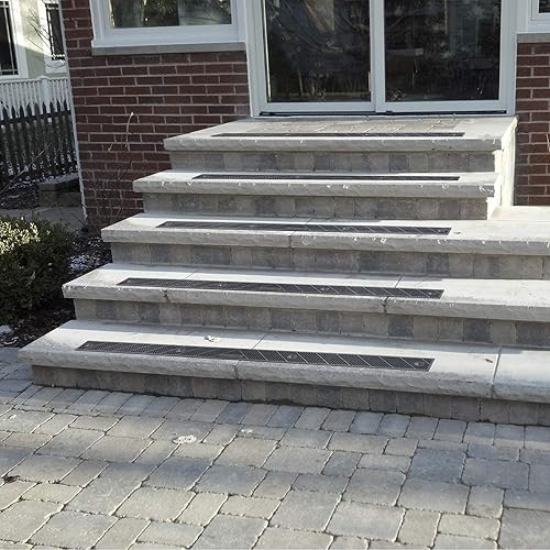 Miniatura 8 de GripStrip S - Peldaños antideslizantes, paquete de 2, color negro (32 x 2 pulgadas), tiras antideslizantes para exteriores, tiras de tracción de