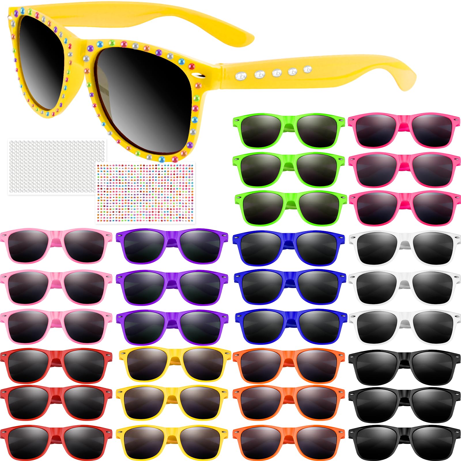 MEEZY 20/30/40/50/60/70/80/100 Stück Kinder-Sonnenbrillen für Kinder, Jungen, Mädchen, UV400-Schutz, Geburtstag, Sommerparty