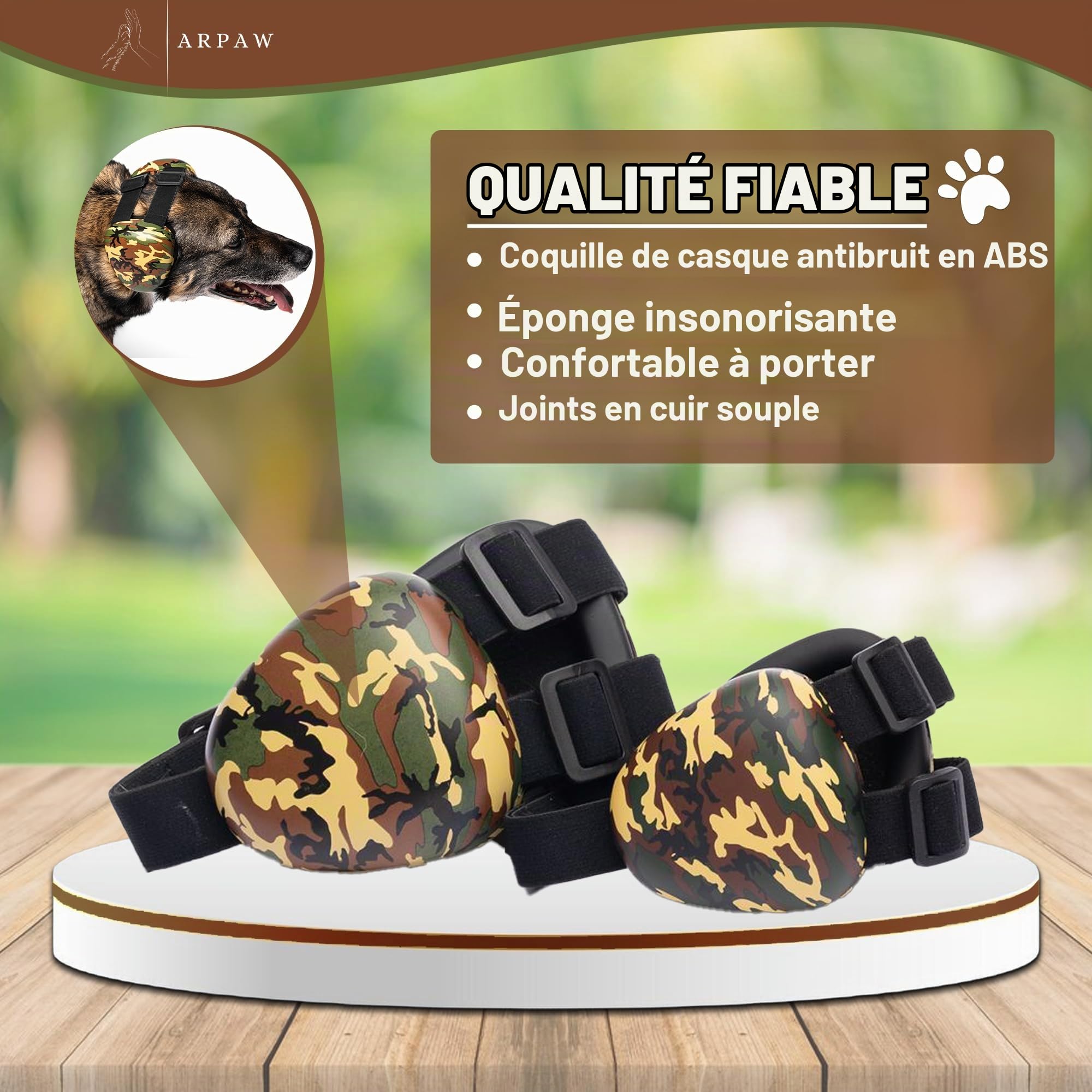 Cache-oreilles pour chien pour protection contre le bruit 30 dB – Casque antibruit pour chien pour protection auditive