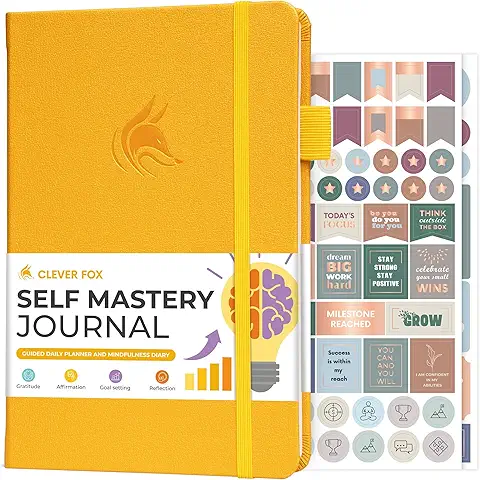 Clever Fox Self Mastery Journal – Guided Daily Reflection & Self-Improvement Journal with Prompts