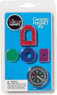 Mini Science Magnet Kit for Kids – STEM Physics Experiment Set with Horseshoe, Bar, Disc, Ring, and Latch Magnets Plus Compass – Hands-On Educational Classroom & Homeschool Learning Tools for Ages 8+