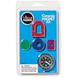 Mini Science Magnet Kit for Kids – STEM Physics Experiment Set with Horseshoe, Bar, Disc, Ring, and Latch Magnets Plus Compass – Hands-On Educational Classroom & Homeschool Learning Tools for Ages 8+