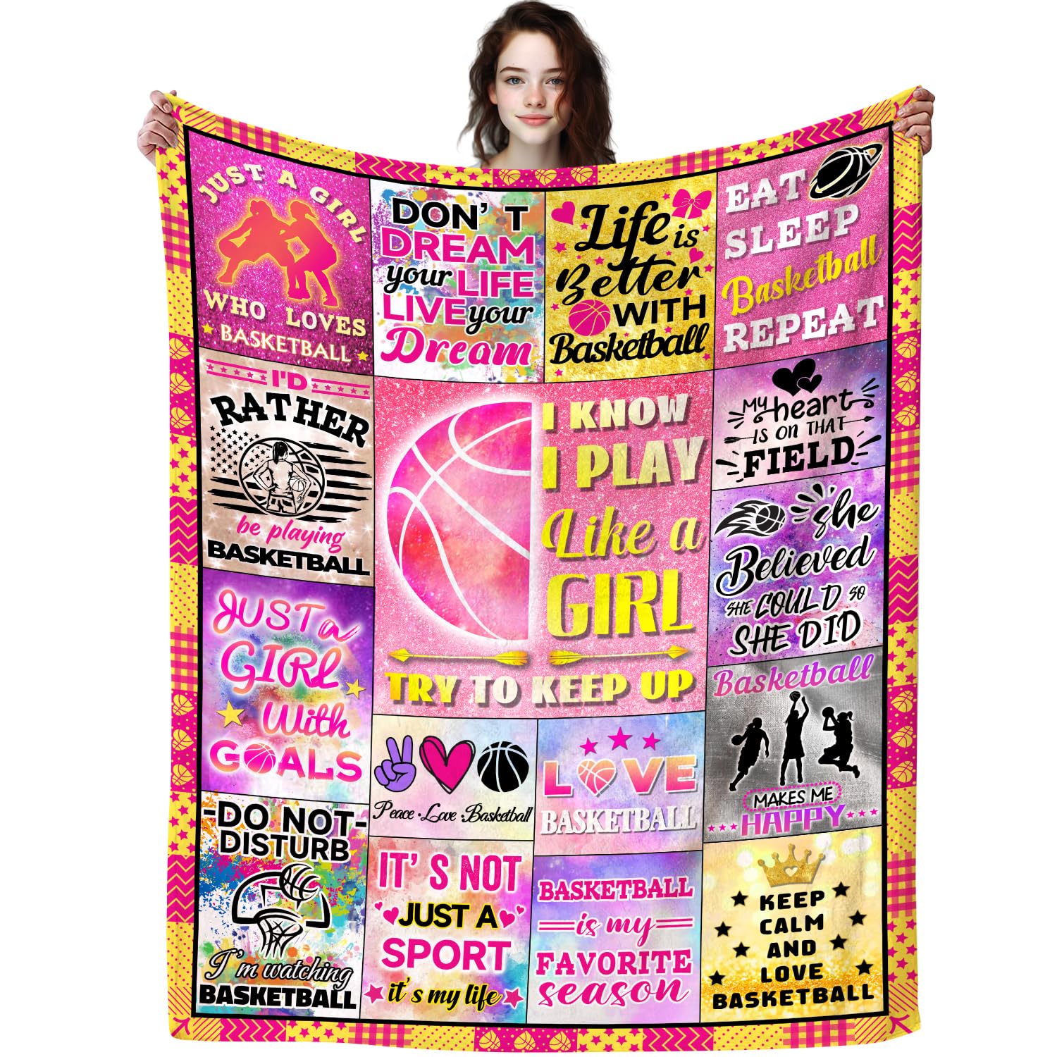 COOLHERO Basketball Blanket - Gifts for Girls, Coach, Player, Team - 50