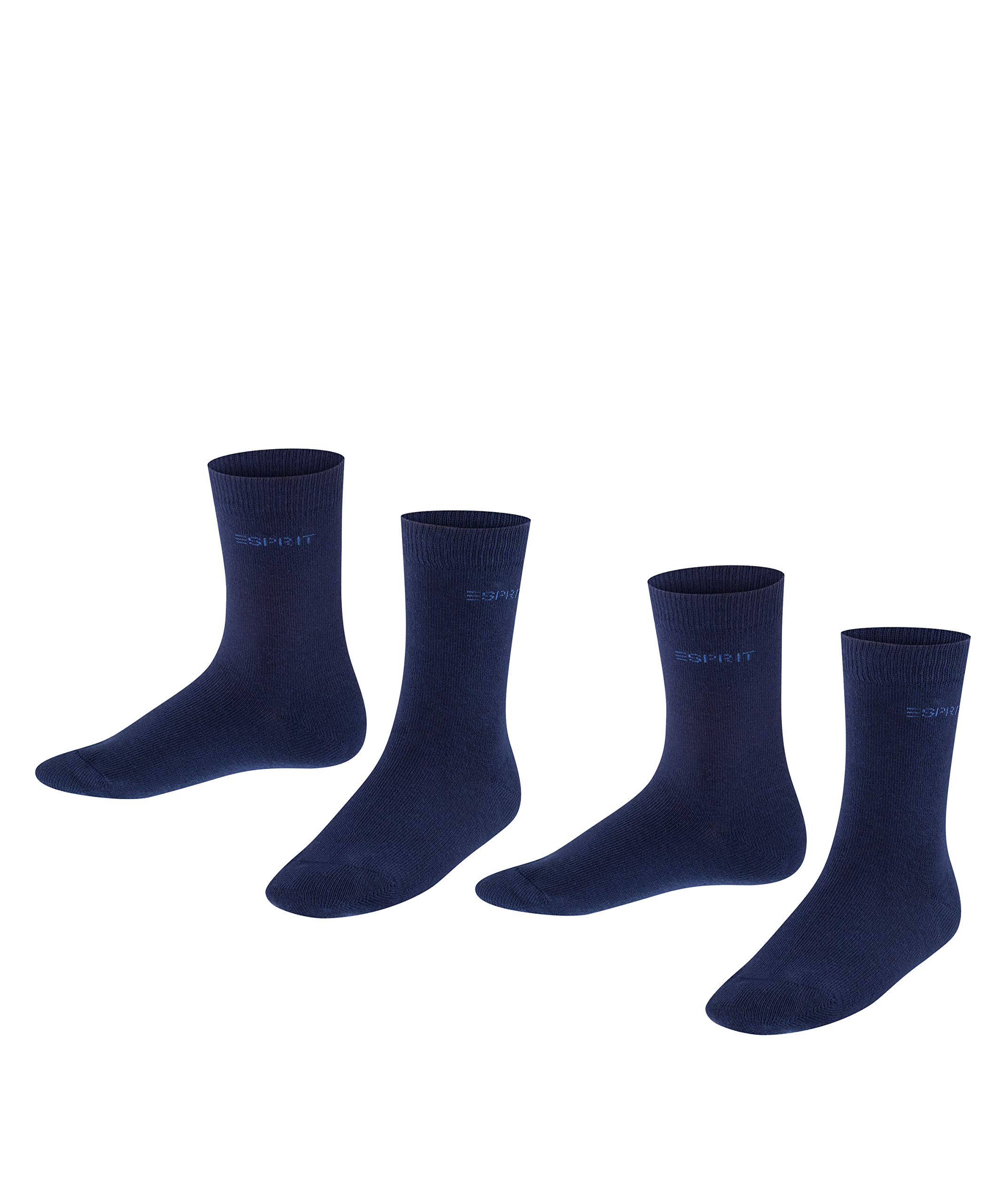 Esprit unisex niños Foot Logo 2-Pack calcetines transpirable sostenible ecológico algodón refuerzo resistente costura plana suave para dedos sin presión lisos 2 pares