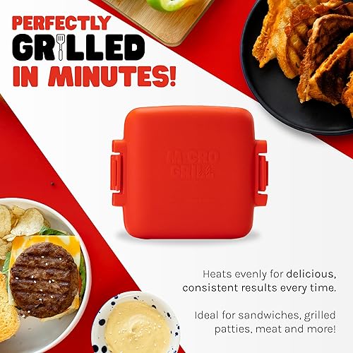 Miniatura 2 de Toastie Maker, Microwave Grill, Sandwich Toaster, 3 Minute Grilled Cheese, Crispy, Panini Press, Dishwasher Safe, Office, Home, Travel & School