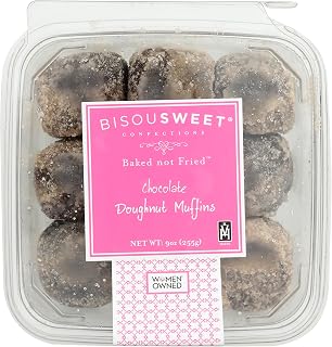 Bisousweet Confections Chocolate Doughnut Muffins, 9oz - Bakery-Fresh Indulgent Hybrid Treat