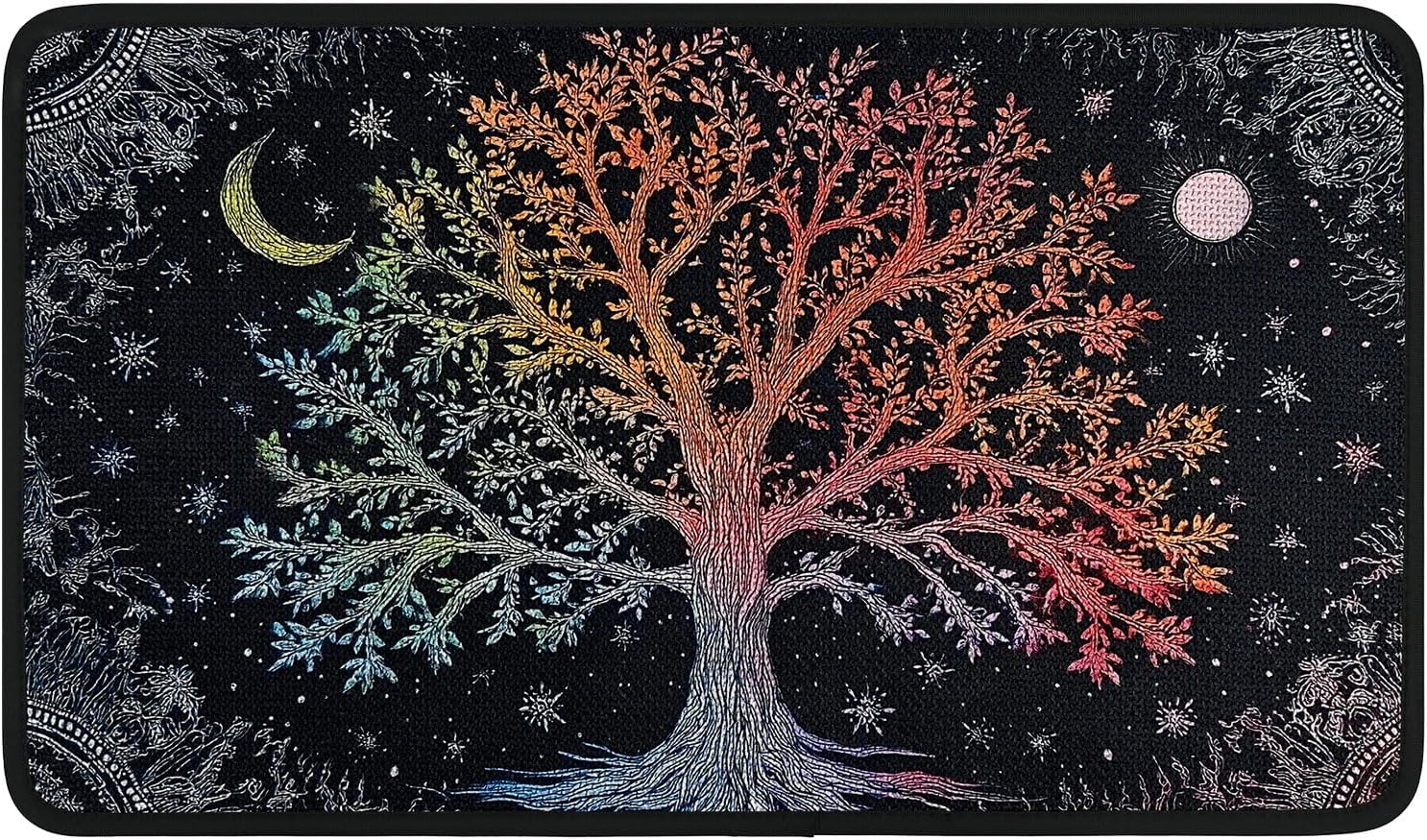 Worltoldb Tree of Life Door Mat Indoor Outdoor Entrance Floor Mats Non-Slip Washable Decor Rugs 27x15 Inch