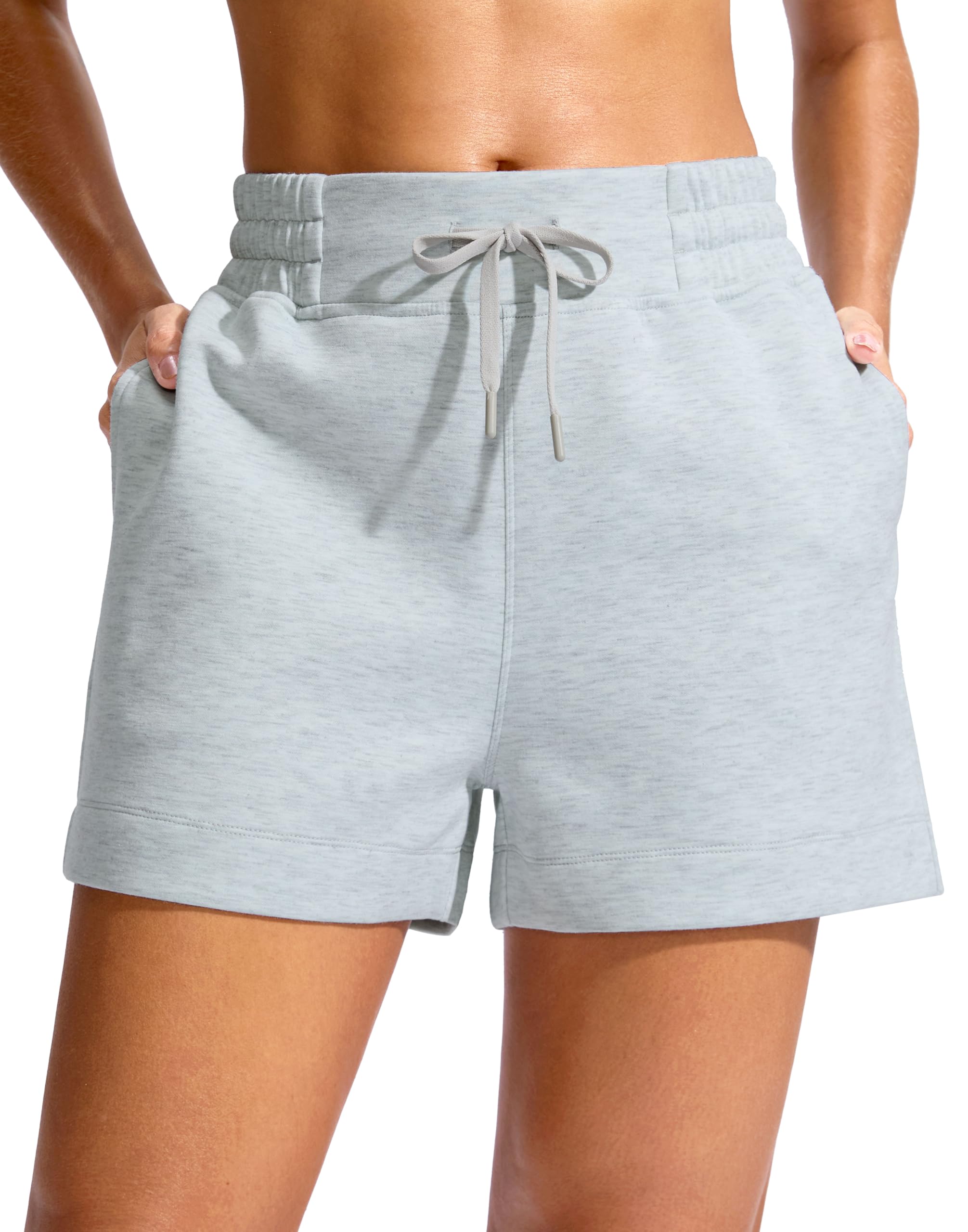 Soothfeel Women's Sweat Shorts High Waisted Drawstring 3" Athletic Workout Gym Summer Comfy Soft Lounge Casual Shorts