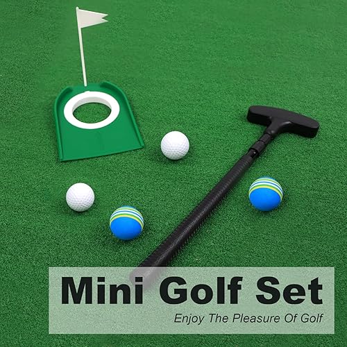 Miniatura 7 de Putter de golf ajustable, putter de dos vías para niños diestros y zurdos, juego de mini golf para jóvenes y juniors - 1 palo de golf para niños con