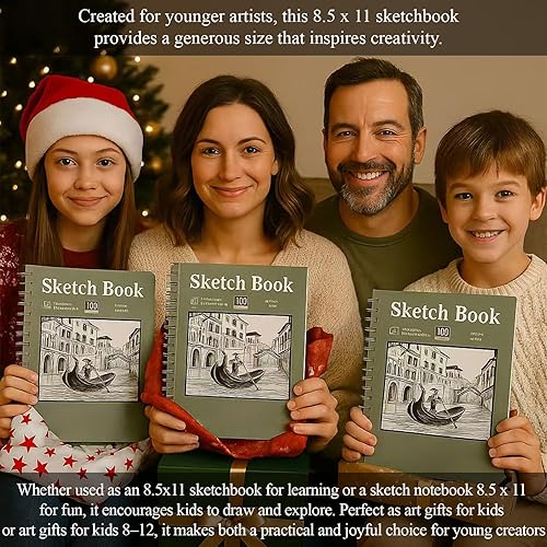 Miniatura 8 de SuFly - Bloc de bocetos para dibujo, 200 hojas, 2 unidades de 9.0 x 12.0in, sin ácidos, papel de dibujo en espiral para lápiz de grafito, lápiz de