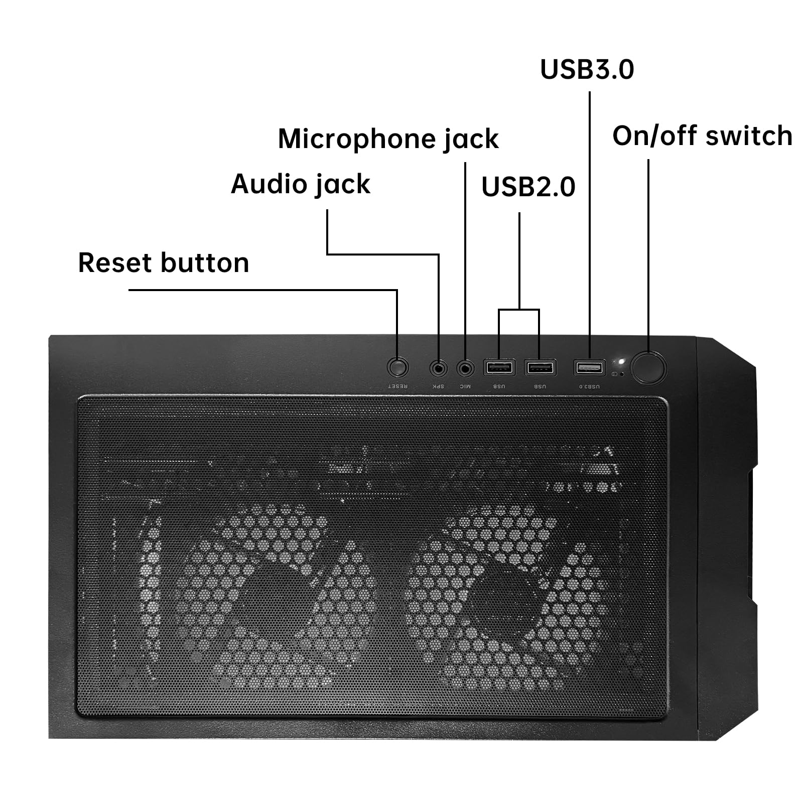 Gaming Desktop PC AMD R5 5500 GeForce RTX 3050 6GB,16GB DDR4 RAM,1TB NVMe SSD,ARGB Cooling, Prebuilt Gaming Computer