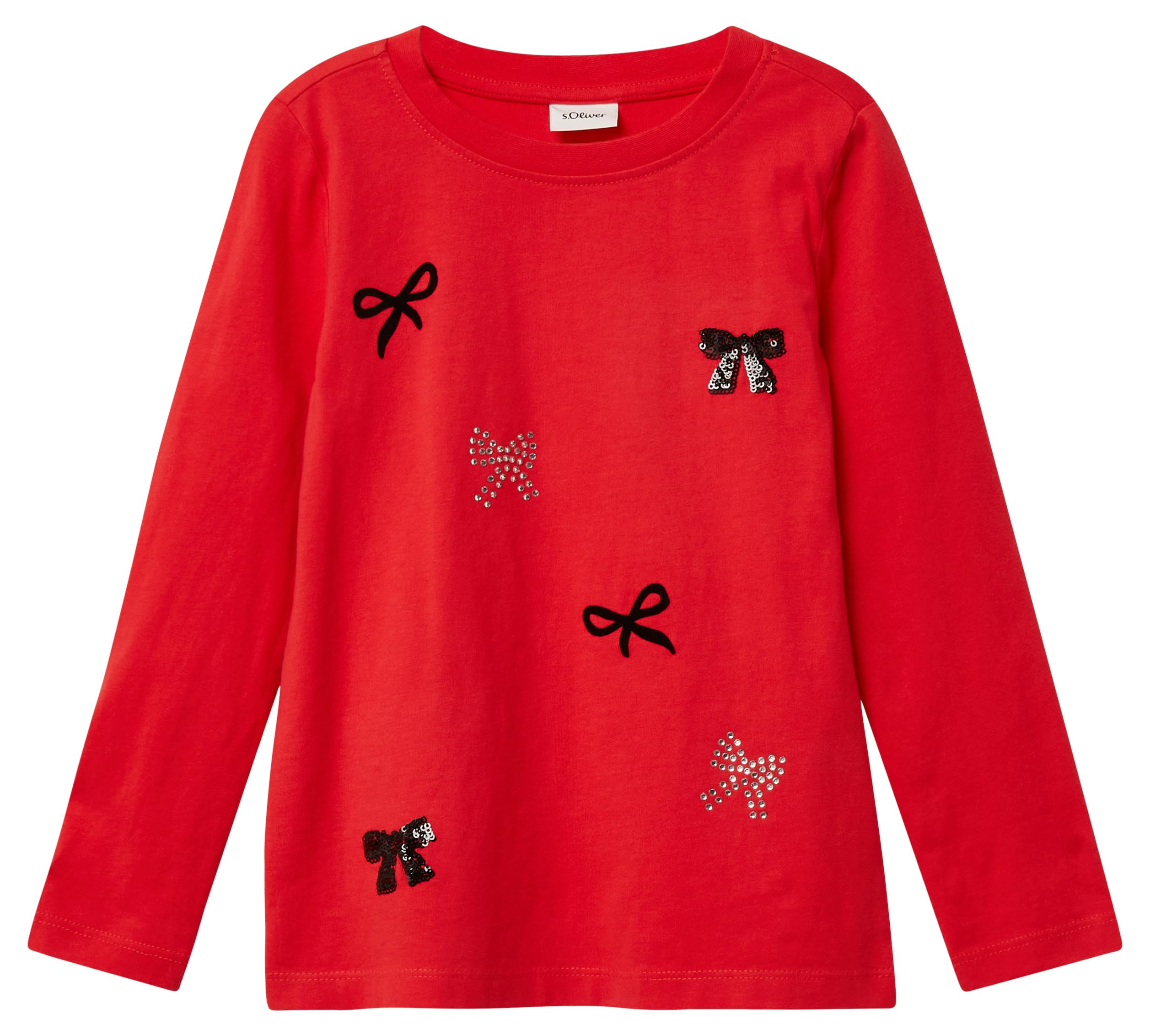 s.Oliver Junior Mädchen 2173264 T-Shirt Langarm, RED, 92/98