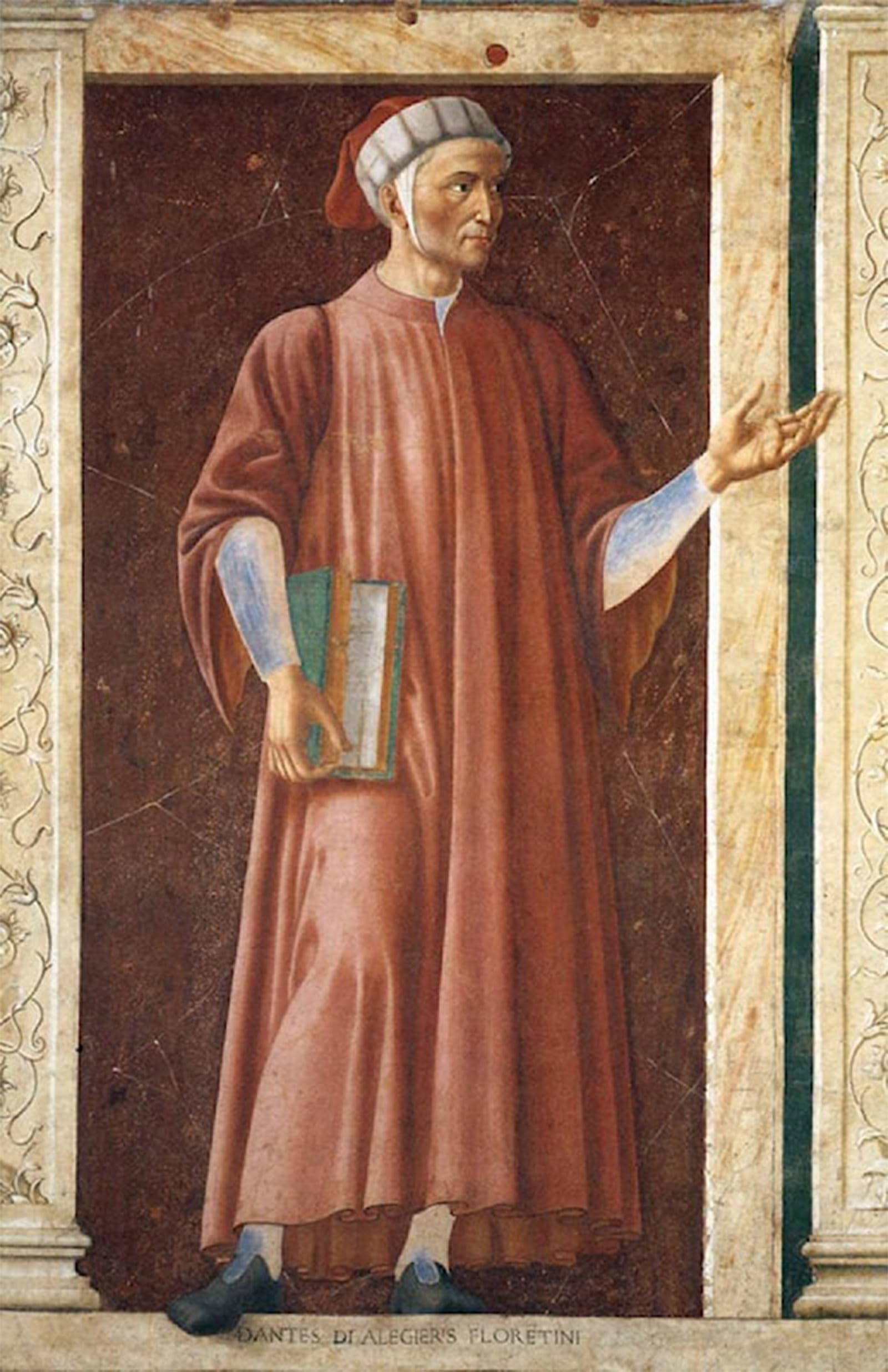 ARTXLXXBN Famous Print Painting Colorful Art Print Famous Persons: Dante Allighieri Andrea del Castagno Canvas Art Decorations for Home Decor 60x90cm