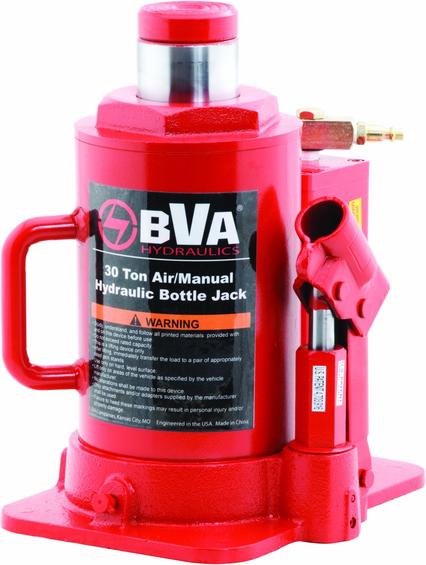 J18302 30 Ton Air/Manual Bottle Jack