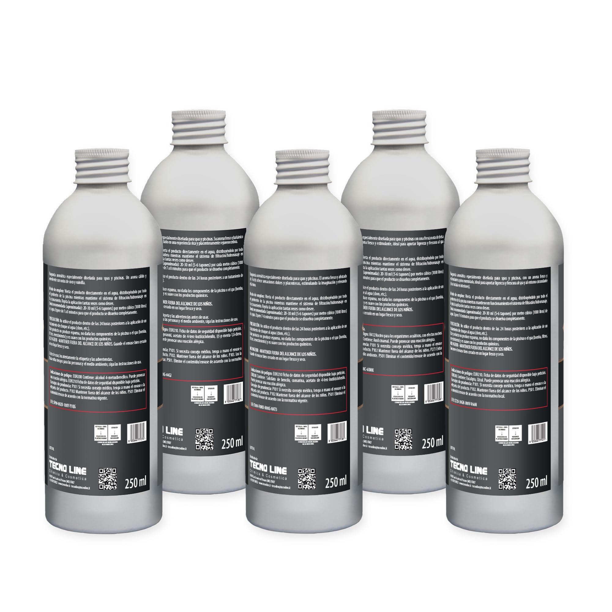 Set de Baño Idro Fragancias Aromáticas Concentradas para SPA 5 uds X 250 ml + Vaso Dosificador, Surtido de Fragancias para SPA y Whirlpool