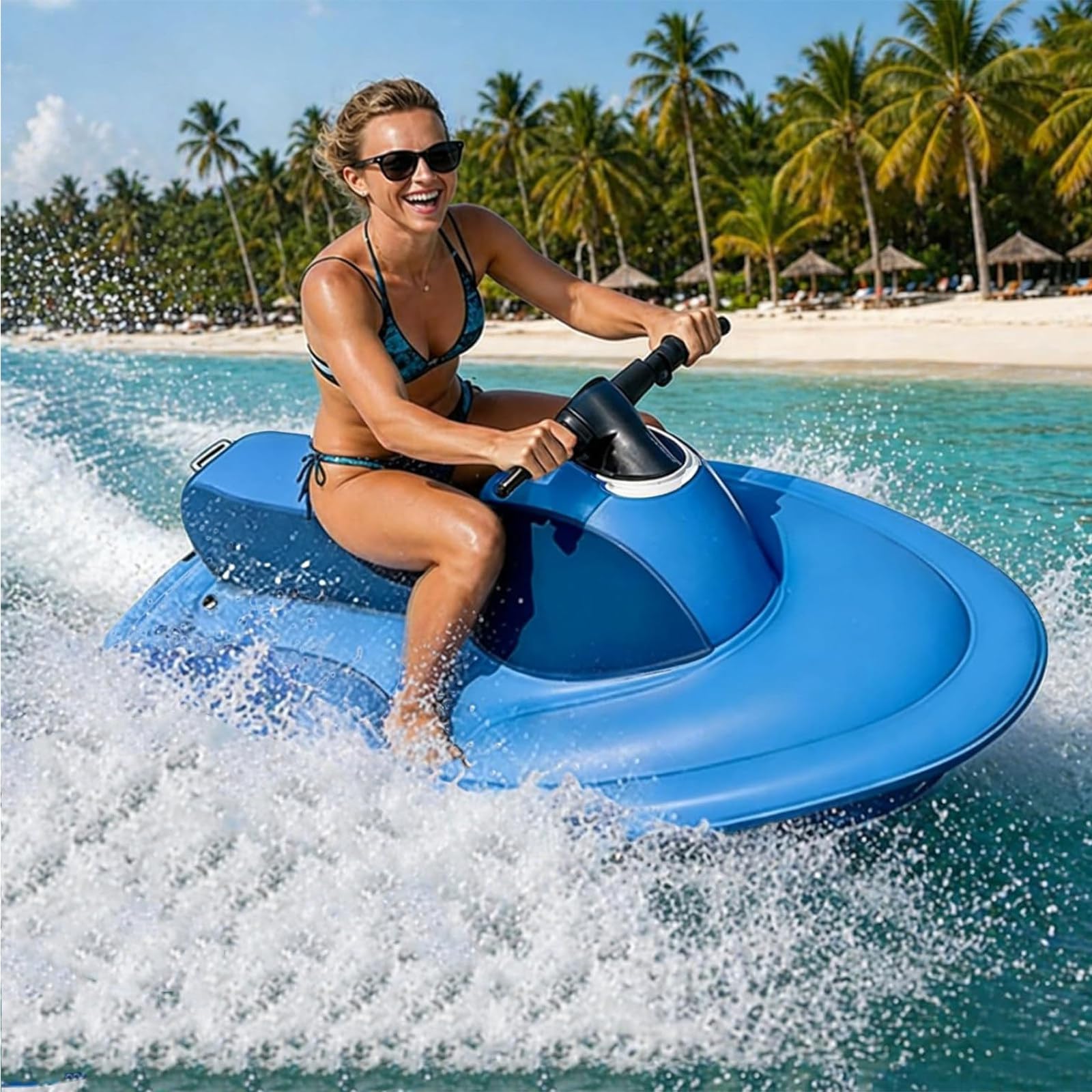 Scooter Acuático Eléctrico Hinchable 2 En 1,Moto Acuática,Embarcación Motorizada para Montar,3-9 Km/H,con Mando a Distancia (10 Velocidades) | Lancha Motora Eléctrica Portátil Nothrusters