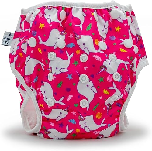 Nageuret - Pañal de natación reutilizable grande ajustable y elegante se adapta a pañales de 4 a 7 aproximadamente 20 a 55 libras calidad ultra