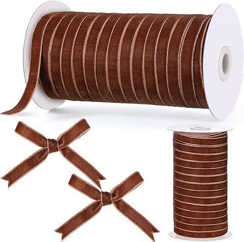 Miniatura 277 de Chuangdi 3/8 pulgadas, 60 yardas, cinta de terciopelo azul verde azulado de Navidad, cintas anchas de terciopelo vintage para adornos de árbol