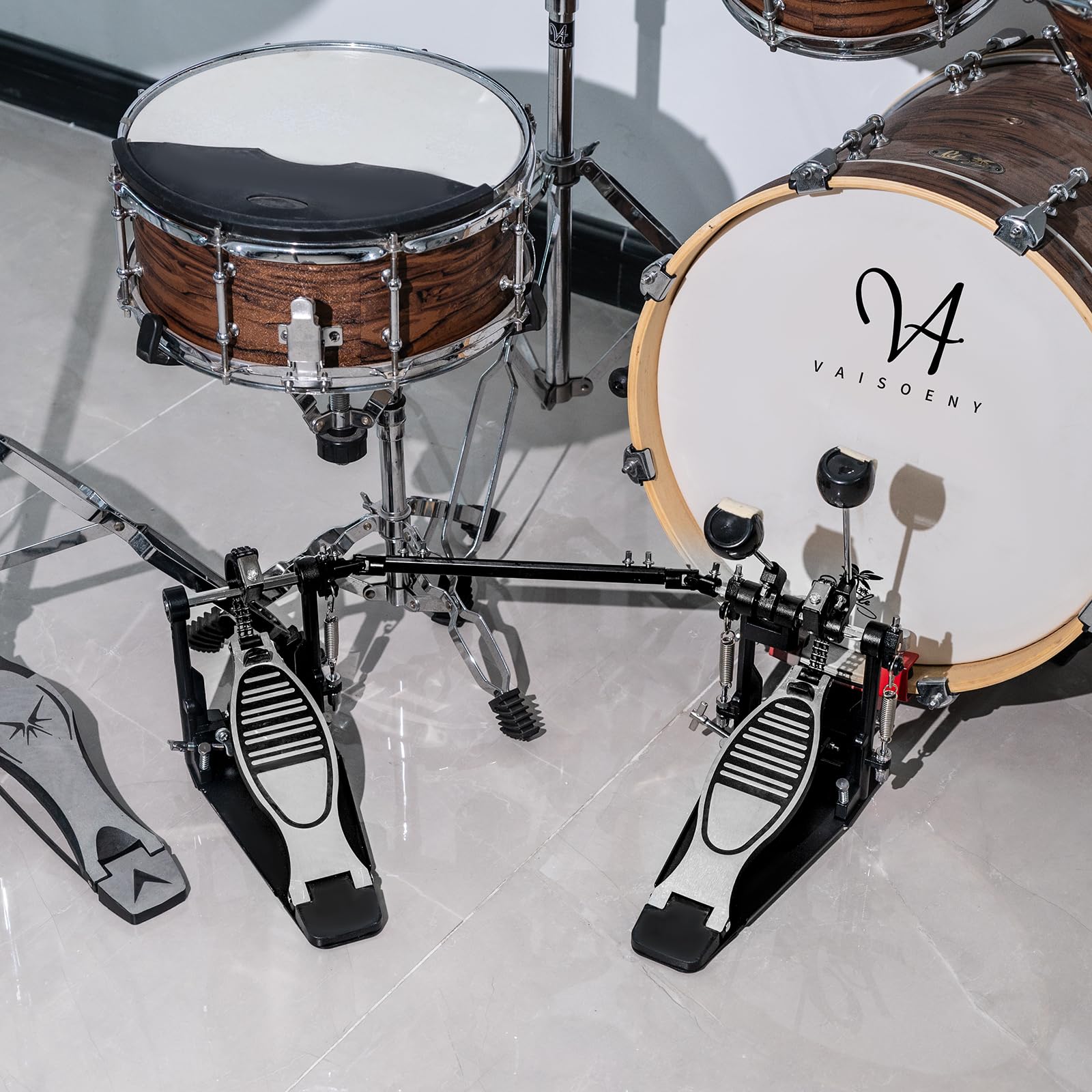 Doppio Pedale Batteria, Doppio Pedale con Doppia Catena, Doppio Pedale, Accessori per Percussioni Professionali (V-HT12)