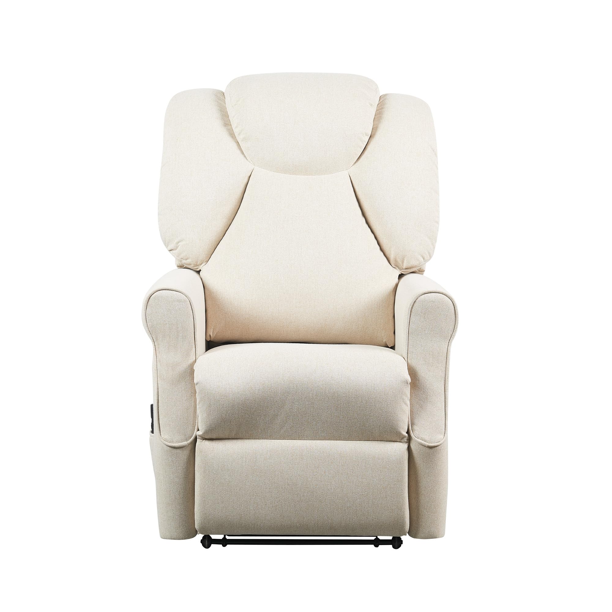 POLTRONE ITALIA Poltrona Relax Alzapersona Zero Gravity 2 motori reclinazione indipendente schienale pediera Carrello retrattile per spostamento utente antimacchia anziani soffice Beige