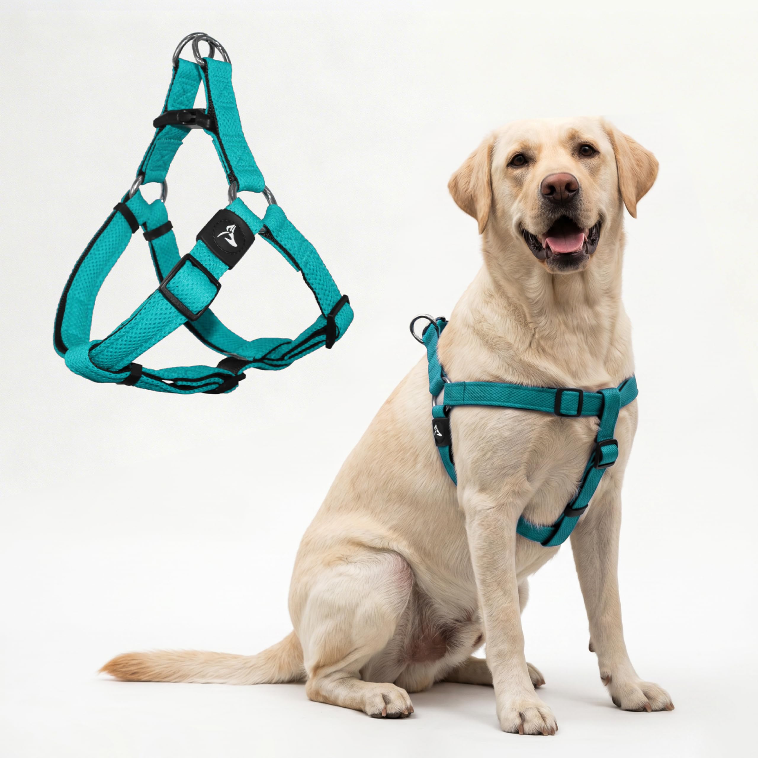 KRUZ PET Arnés de malla para perro, sin tirones, arnés ajustable de fácil ajuste, cómodo y ligero para caminar o entrenar perros pequeños, medianos o grandes