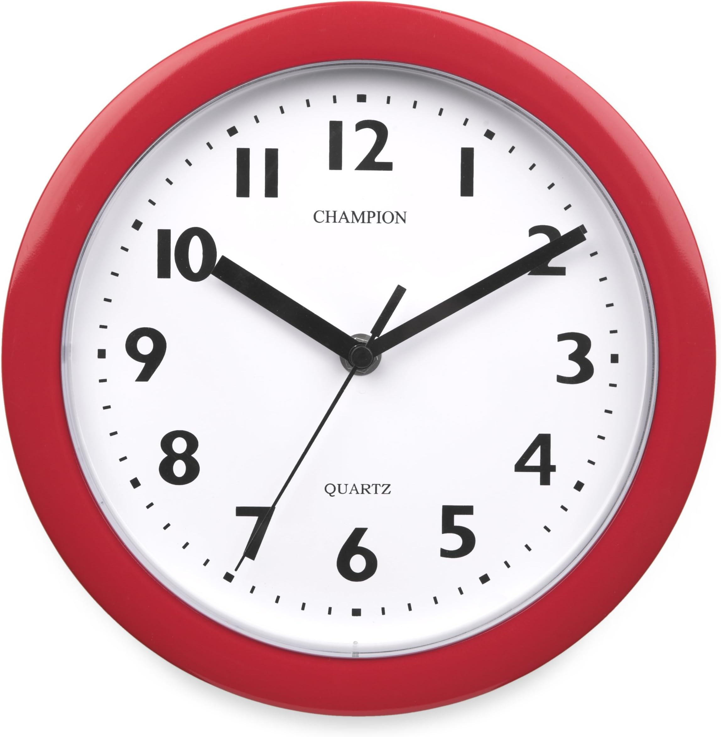 ChampionChampion KC515 Bold9 Wall Clock - 23 cm Diameter, Red