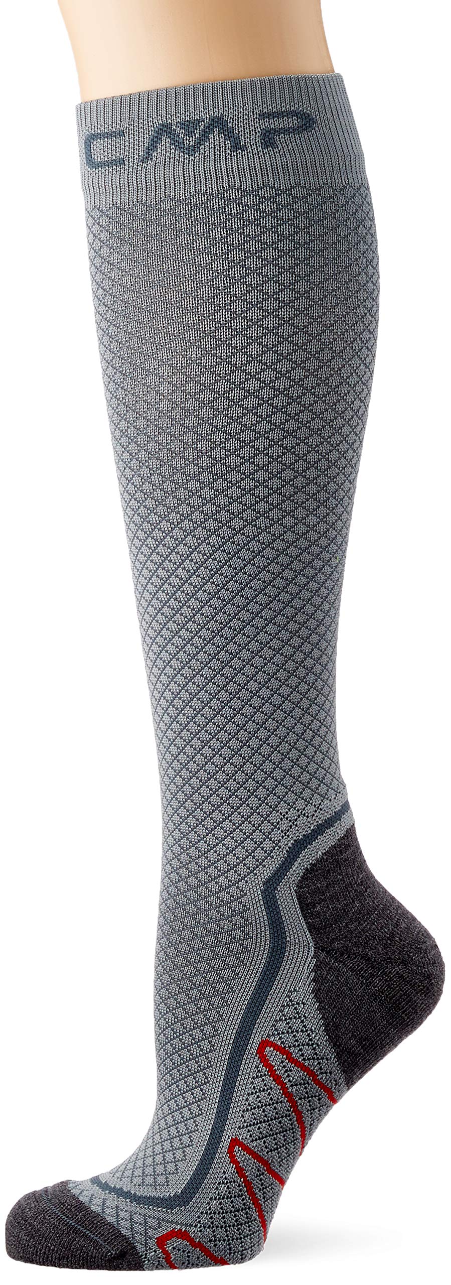 CMP UNISEX TREKKING SOCK POLY HIGH GREY 3-5 UK