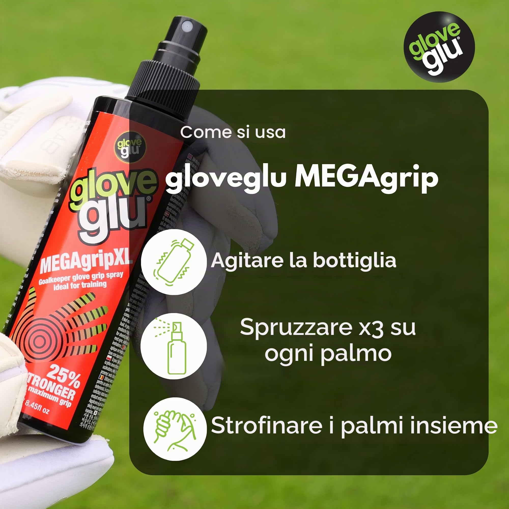 gloveglu MEGAgrip Spray per guanti da portiere (250 ml)