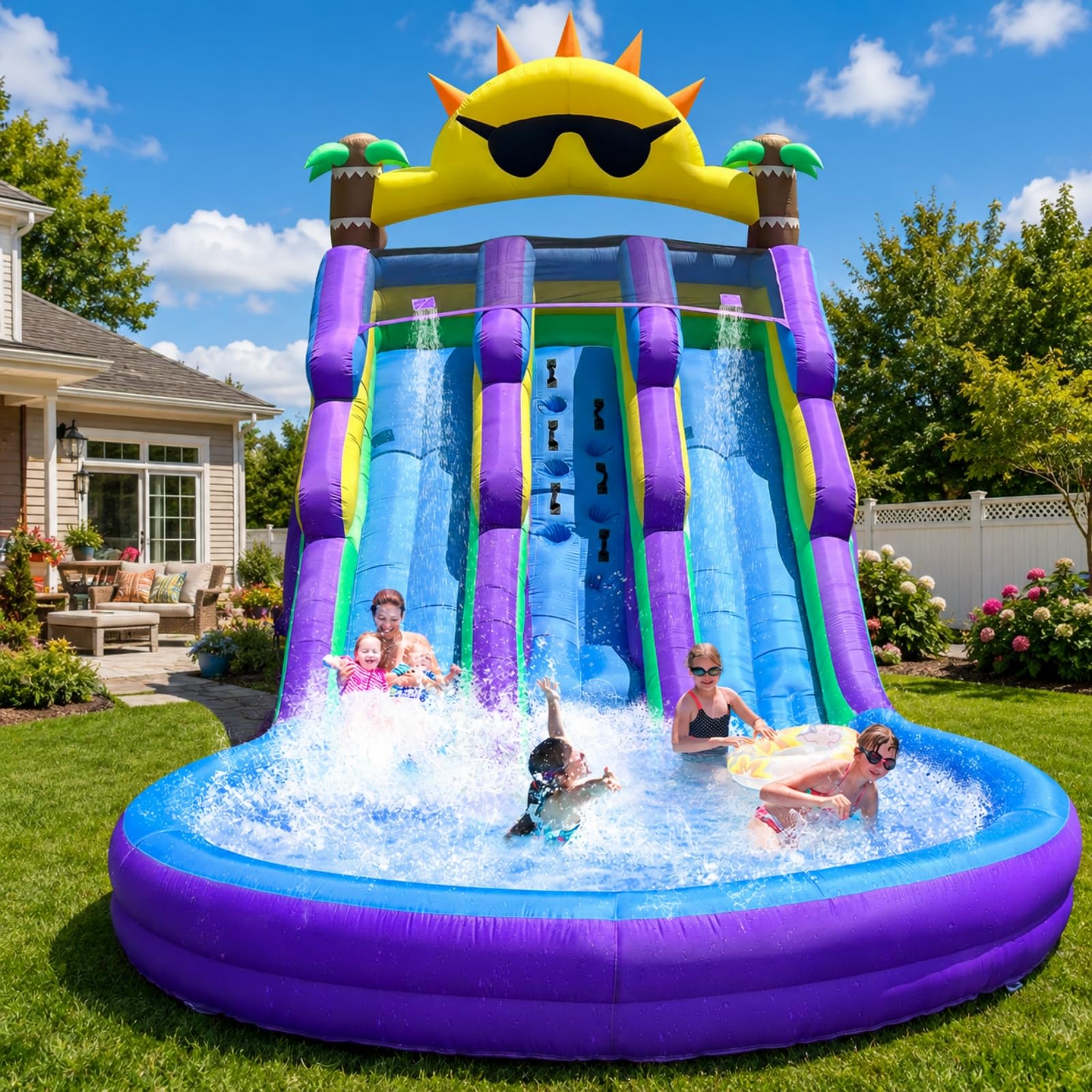 View 1 of ***PARTIAL SET MISSING BOXES 2 AND 3***
Connsann Inflatable Water Slide with Splash Pool