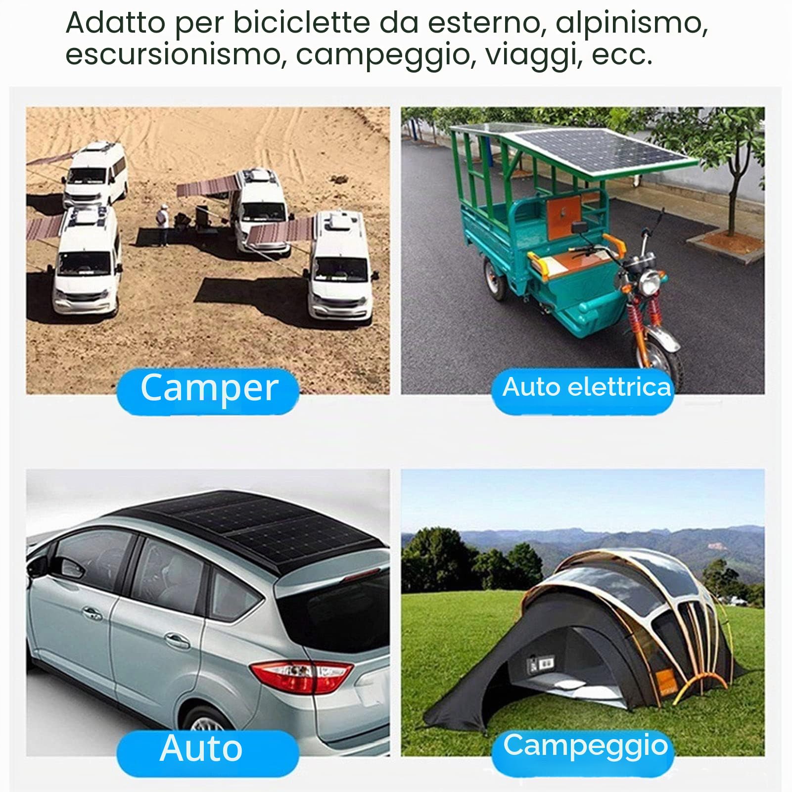 Pannelli Solari Flessibili 40W Monocristallino con Controller 20A, Kit Completo Impermeabile IP65, Leggero Portatile per Campeggio RV Barca, 280x280mm