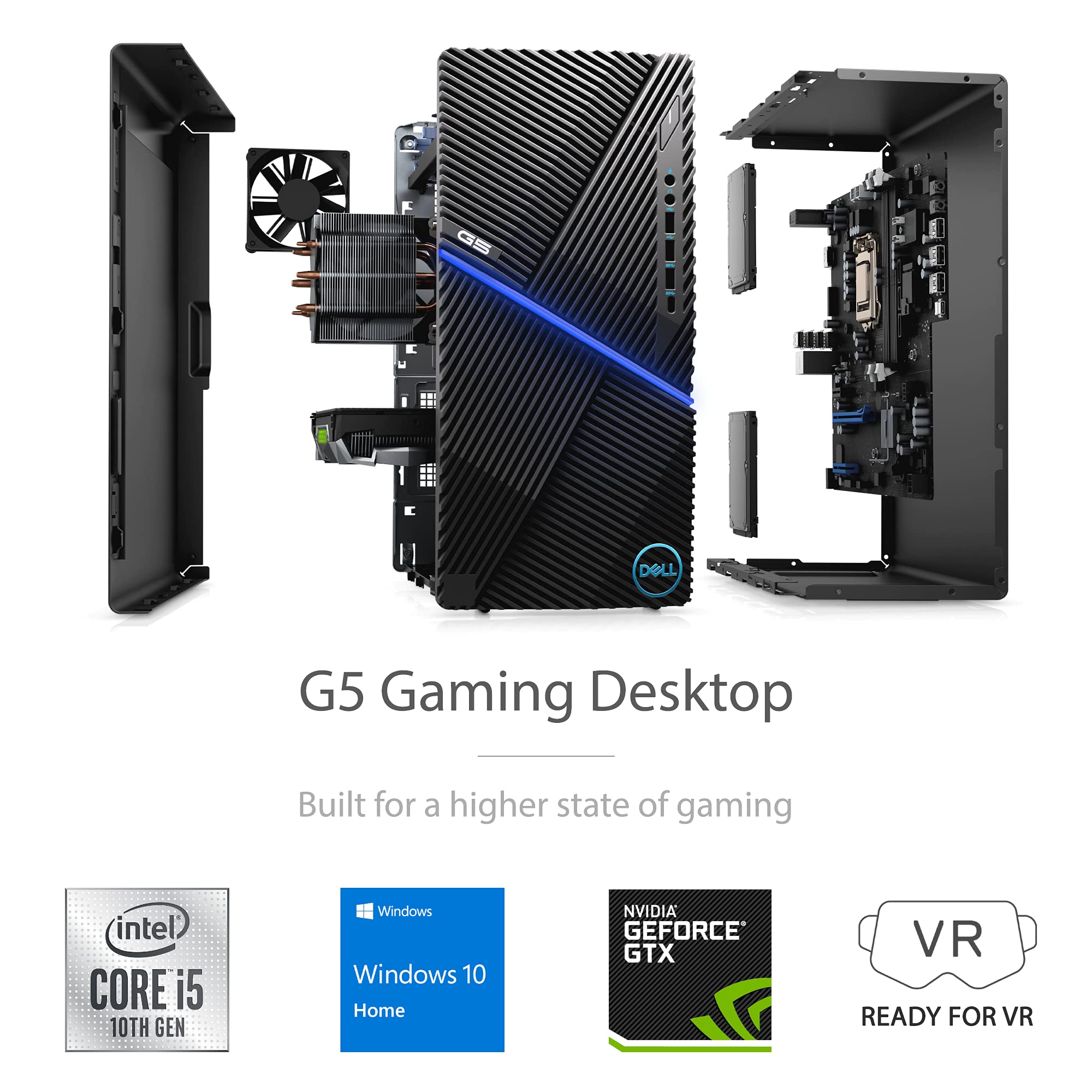 デスクトップPC i5-10400F GTX1650 SUPER DELL 2021 G5 Gaming Desktop, Intel Core i5-10400F, GTX 1650 Super