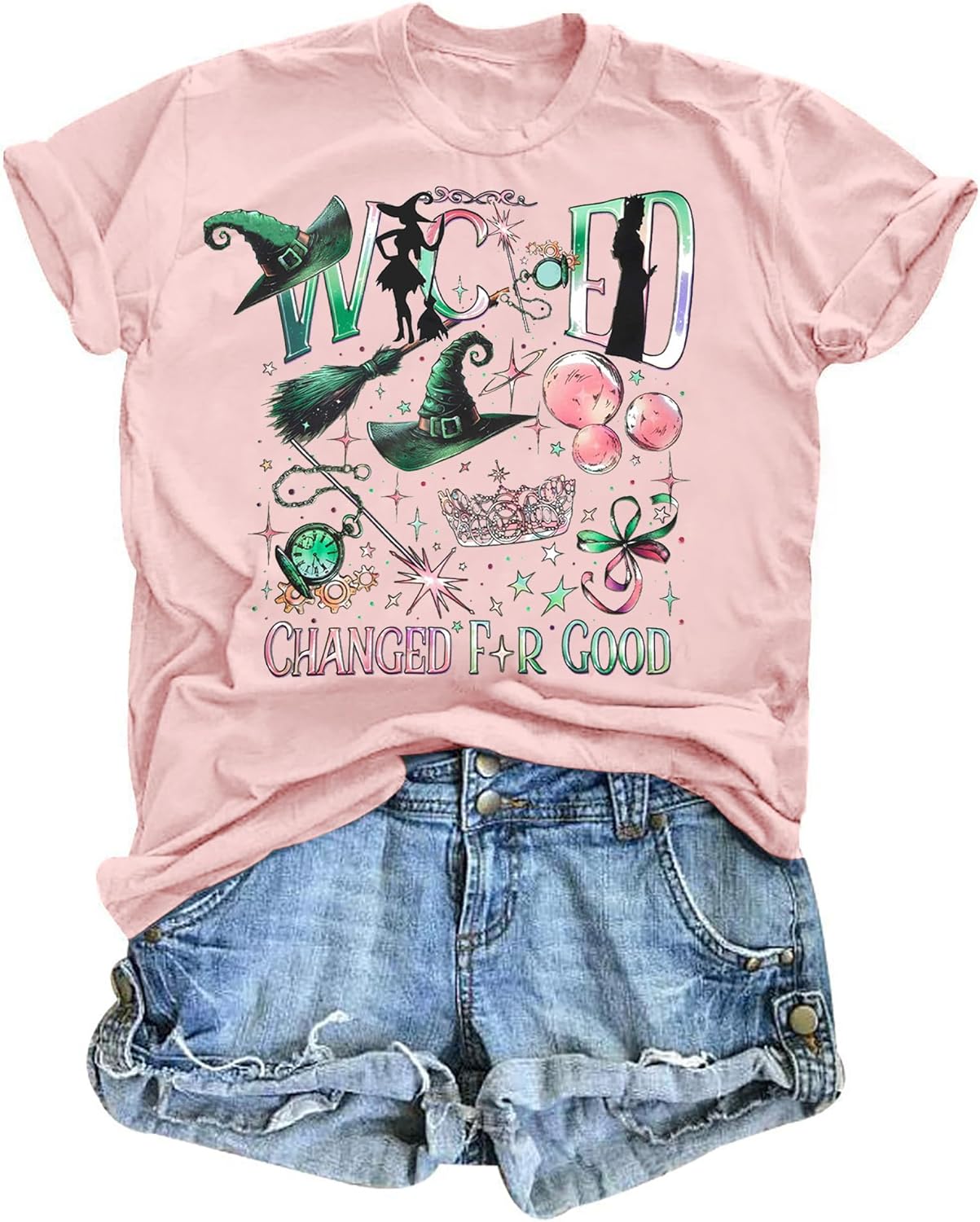 Musical Shirt Women Witch and Princess Changed for Good Shirts Musical Movie Fan Gifts Tee Casual Short Sleeve Tops