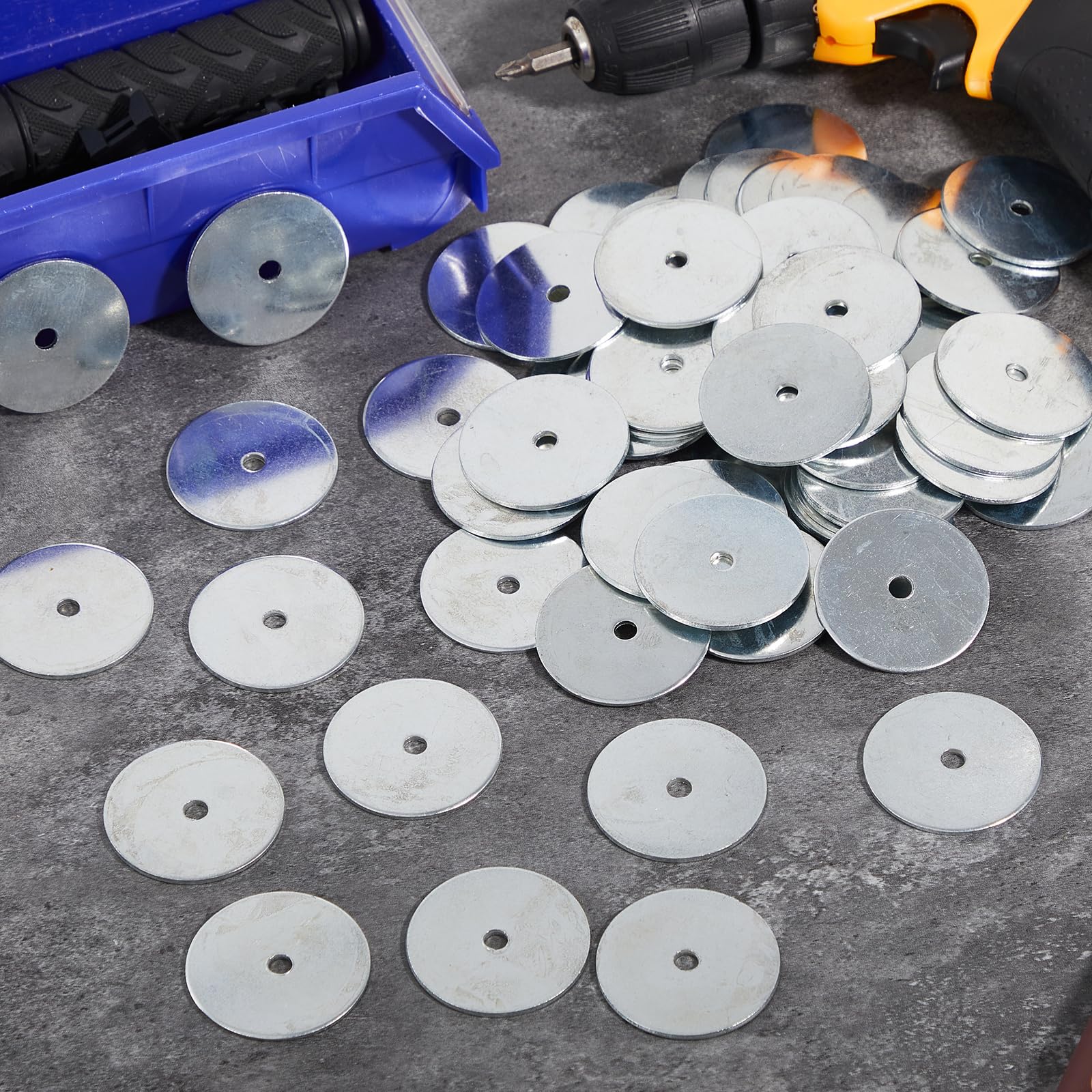 Yaocom 200 rondelle per parafango da 1/4" x 2", spessore 2 mm, rondelle per legno e ambienti umidi