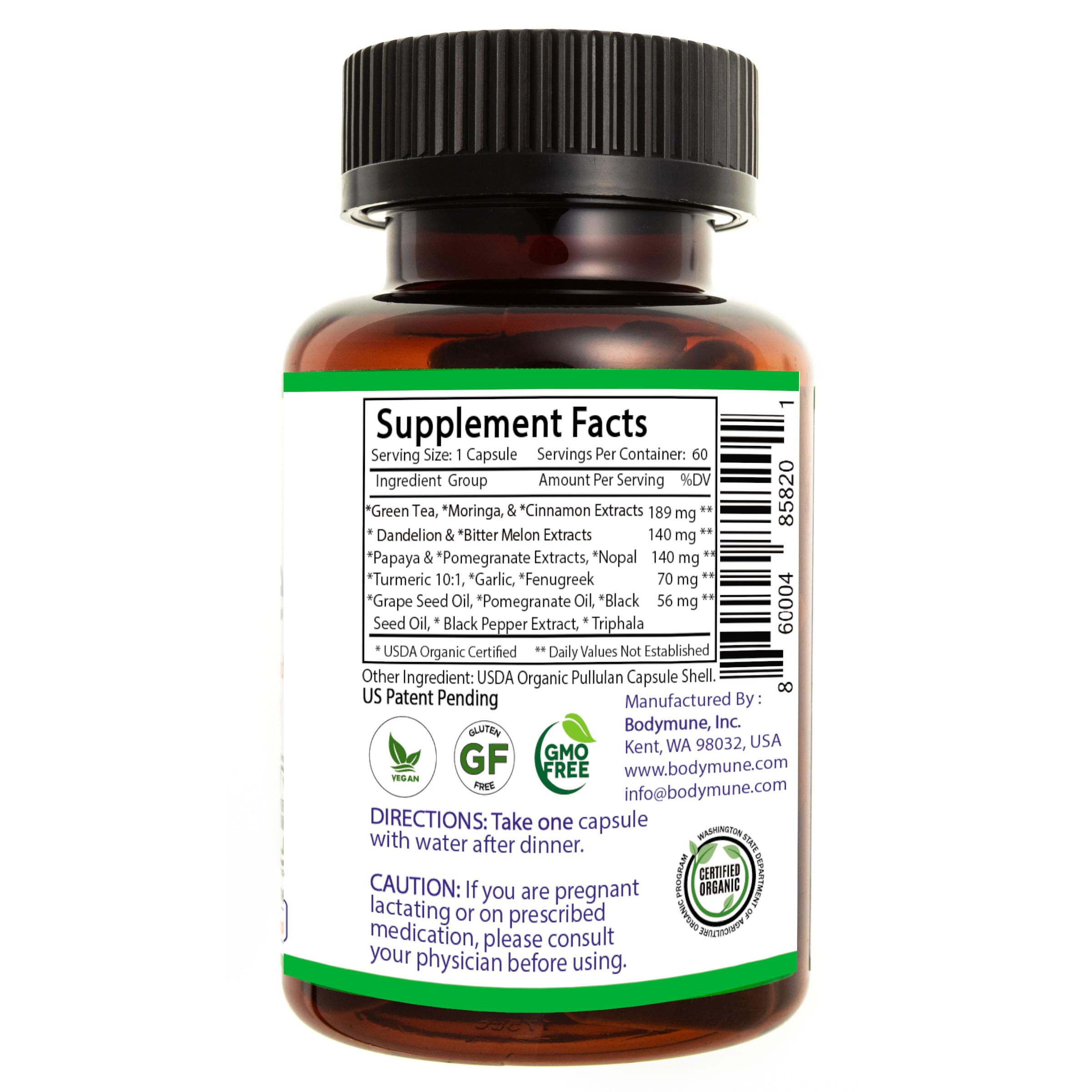 Bodymune Heart Health Blend Supplement USDA Organic 60-Day Supply — Amazon image 3