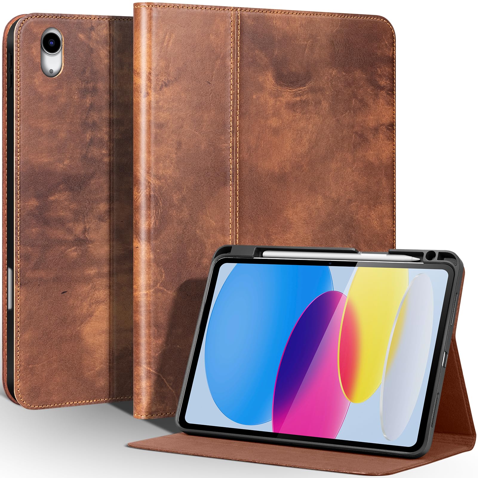 Coque iPad 10e génération cuir pour travailler et lire en déplacement - 8