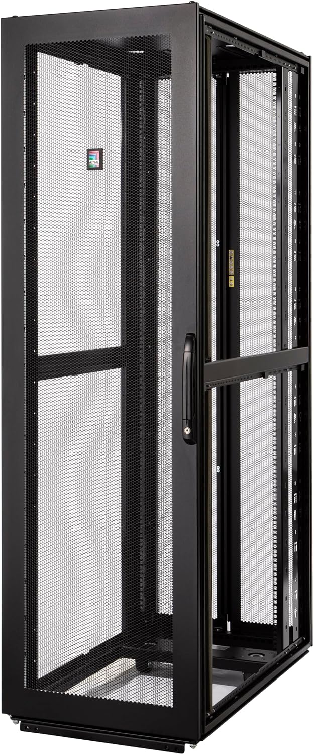 Rittal TS IT Pro Server Cabinet, 42U, 19-inch Rails, 78.74 x 23.62 x 42.13 inches, Black