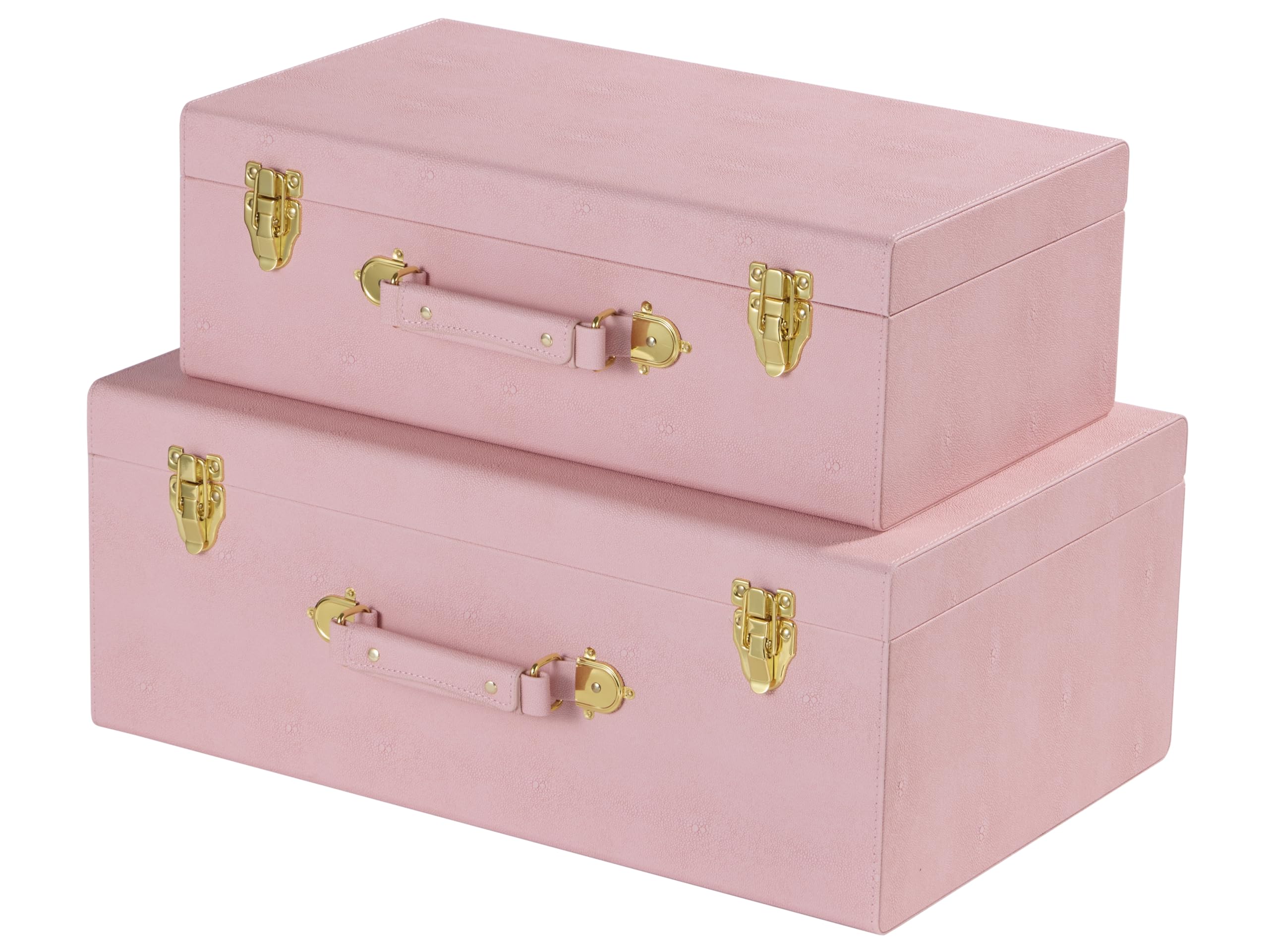 Amazon.com: Sagala Decorative Trunk, Set of 2 Pink Shagreen