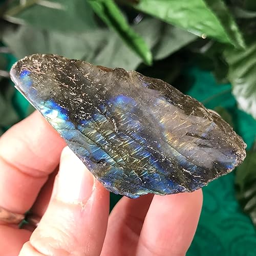 Miniatura 7 de Zenkeeper Piedras de labradorita cruda de 1 libra para pulir, pulir, cristales de labradorita ásperos a granel para hacer joyas, curación,